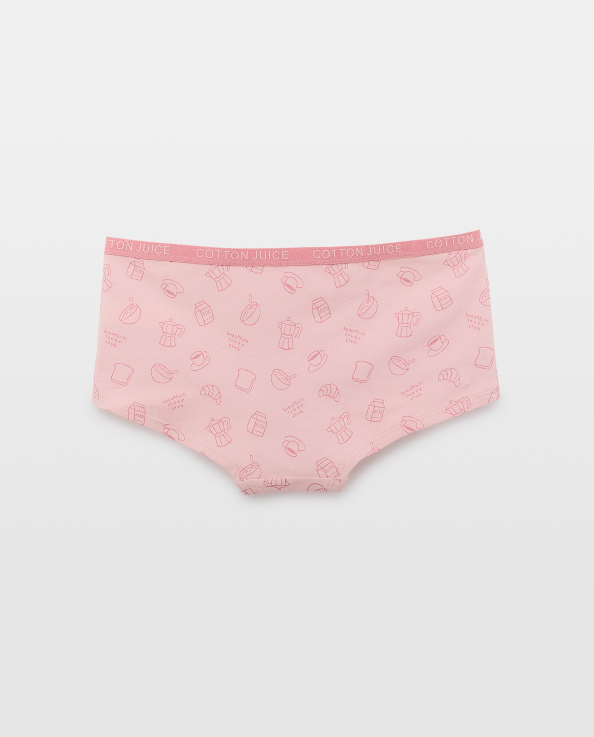Pack de 2 Calções com All Over Print de Pequenos-Almoços Rosa-2