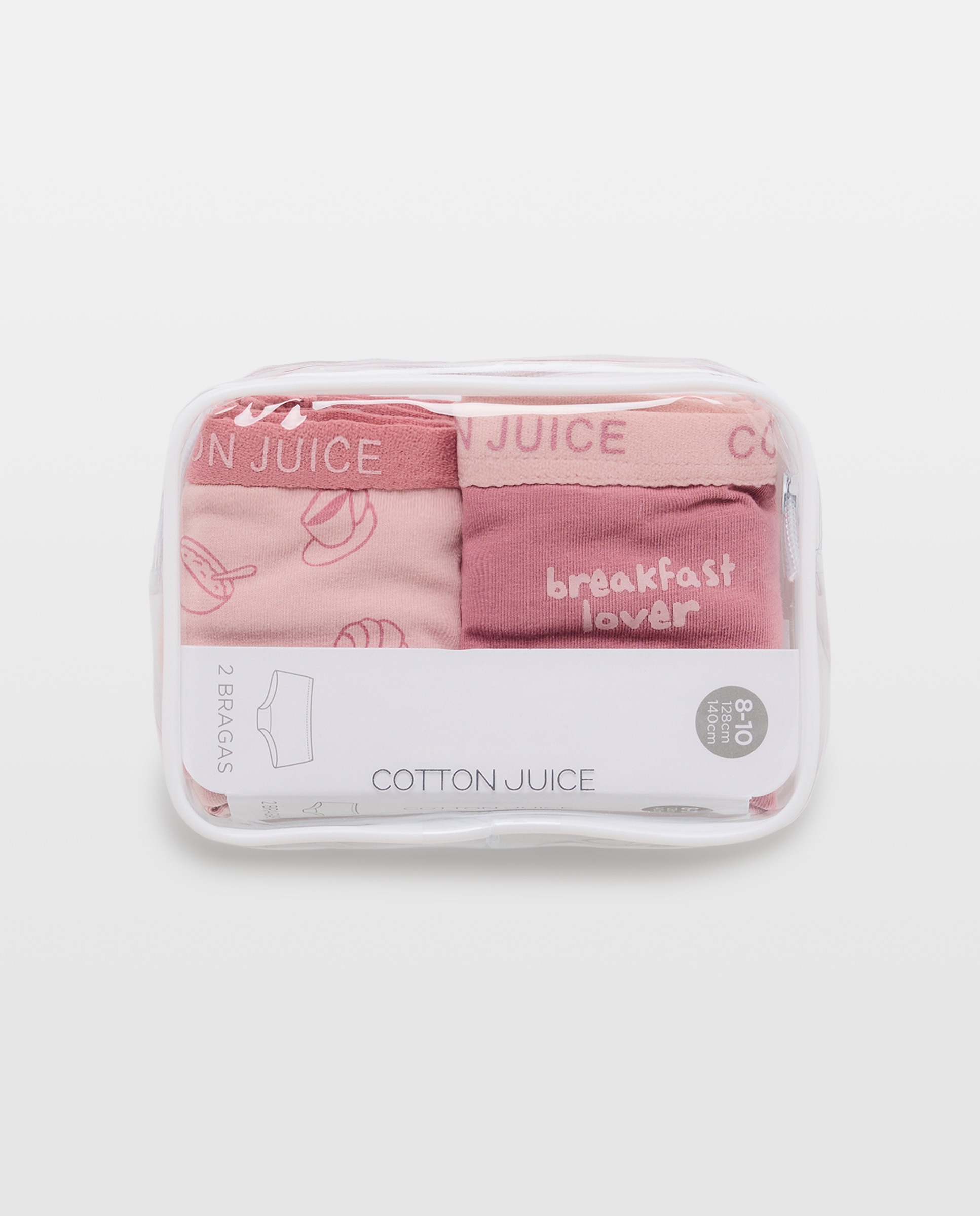 Pack de 2 Calções com All Over Print de Pequenos-Almoços Rosa-4