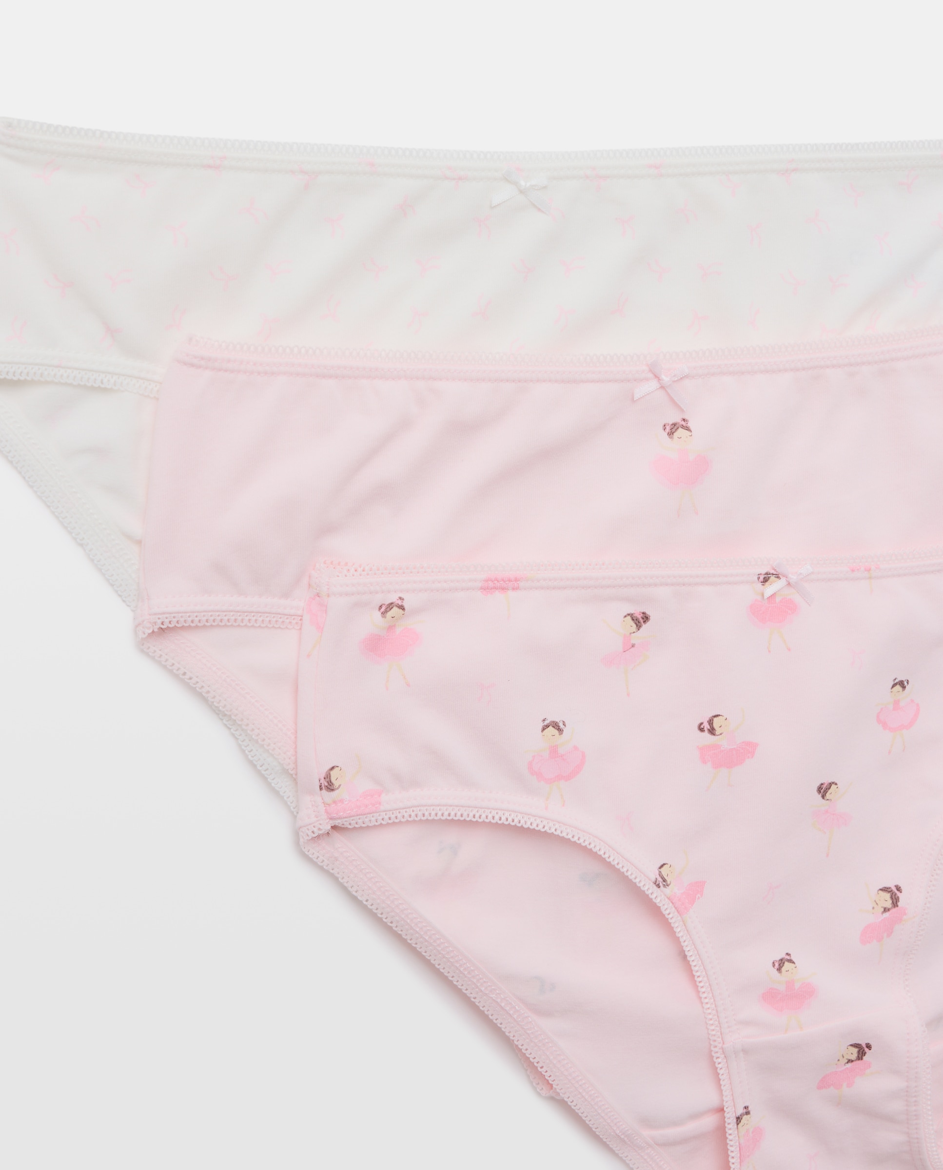 Pack de 3 Calções com Fantasia de Bailarinas Rosa-3