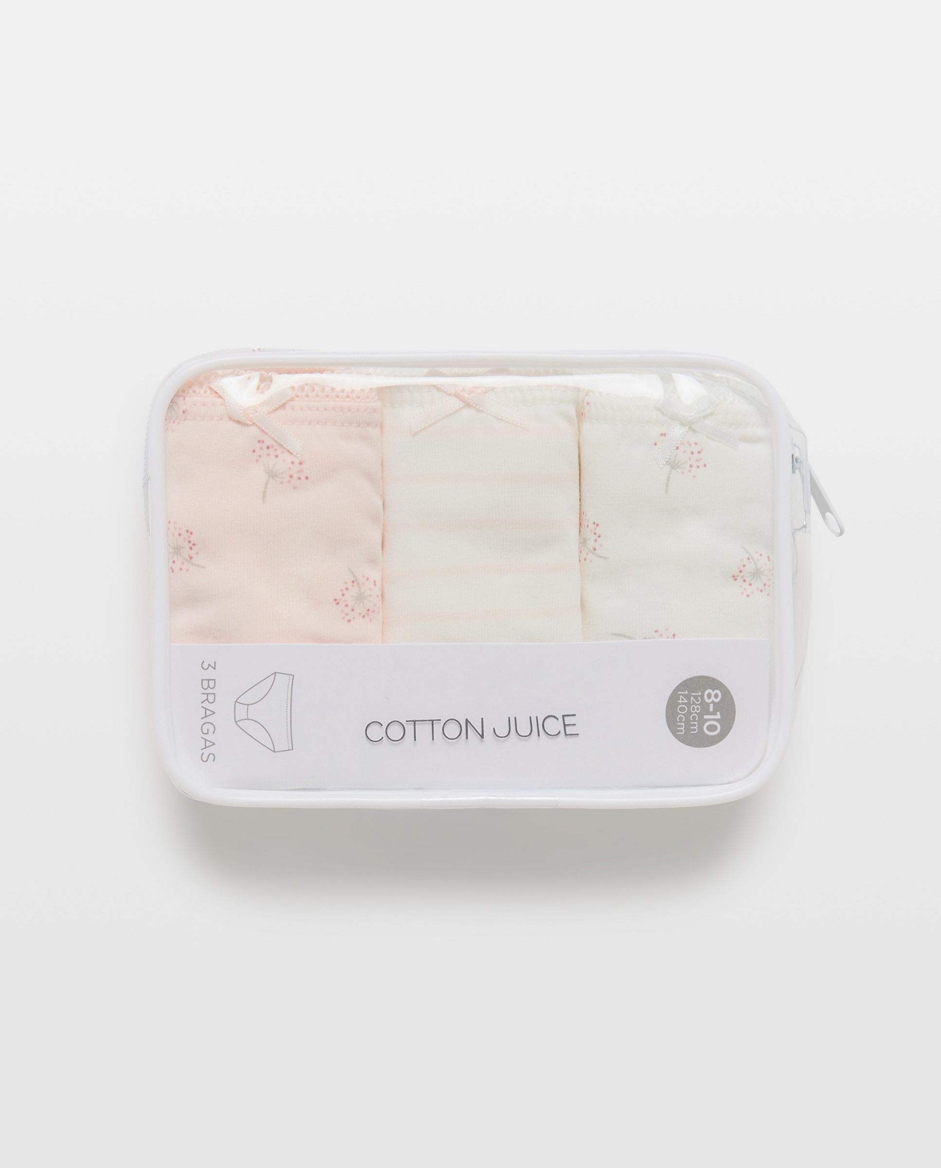 Pack de 3 Cuecas com Estampado de Fantasia Rosa-4