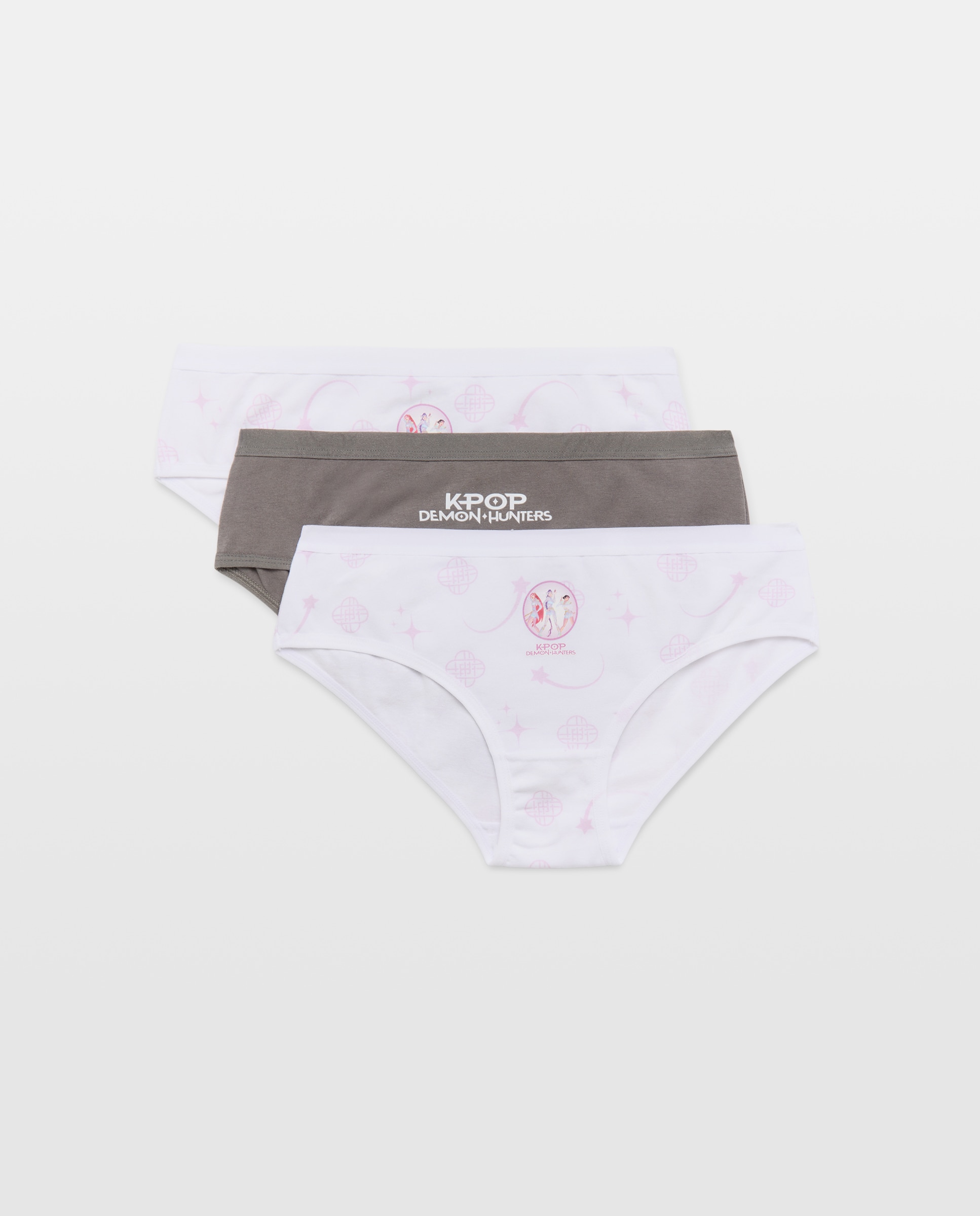 Pack de 3 bragas a cadera fantasía K-POP de niña - Cotton Juice - Multicolor Multicolor-1