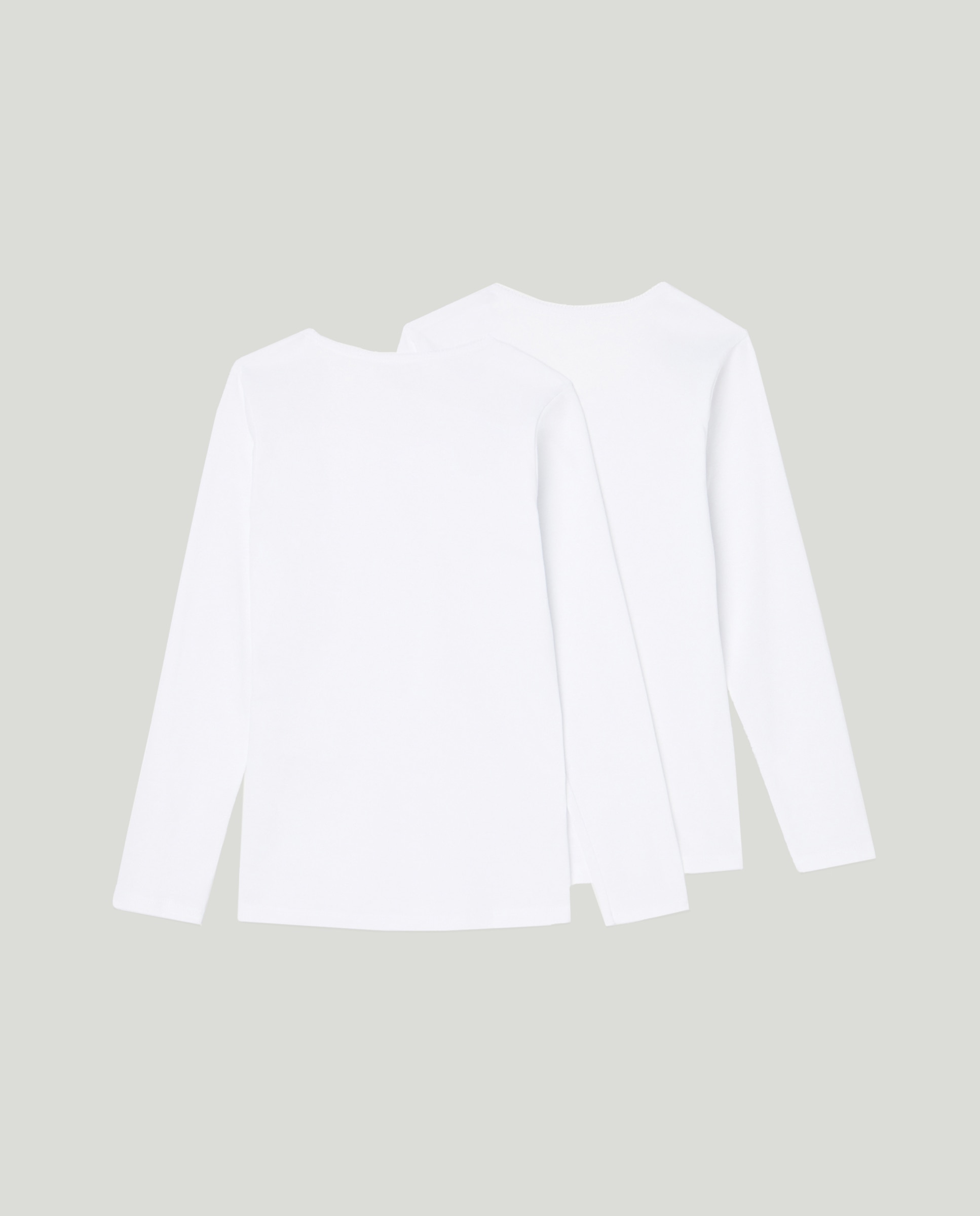 Pack de 2 camisolas com manga comprida Cotton Juice Branco-2