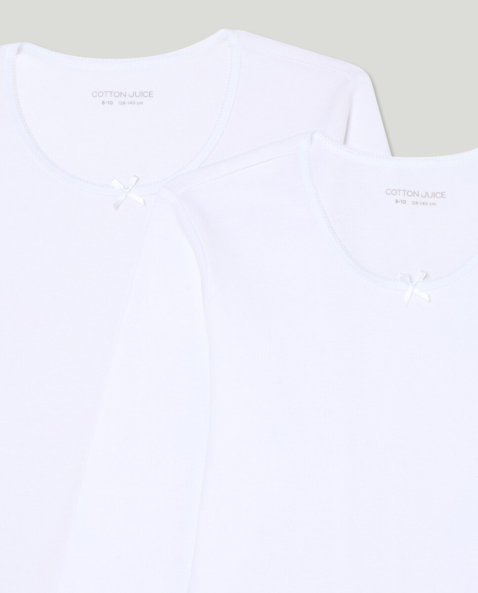 Pack de 2 Camisolas de Manga Comprida Básicas Branco-3