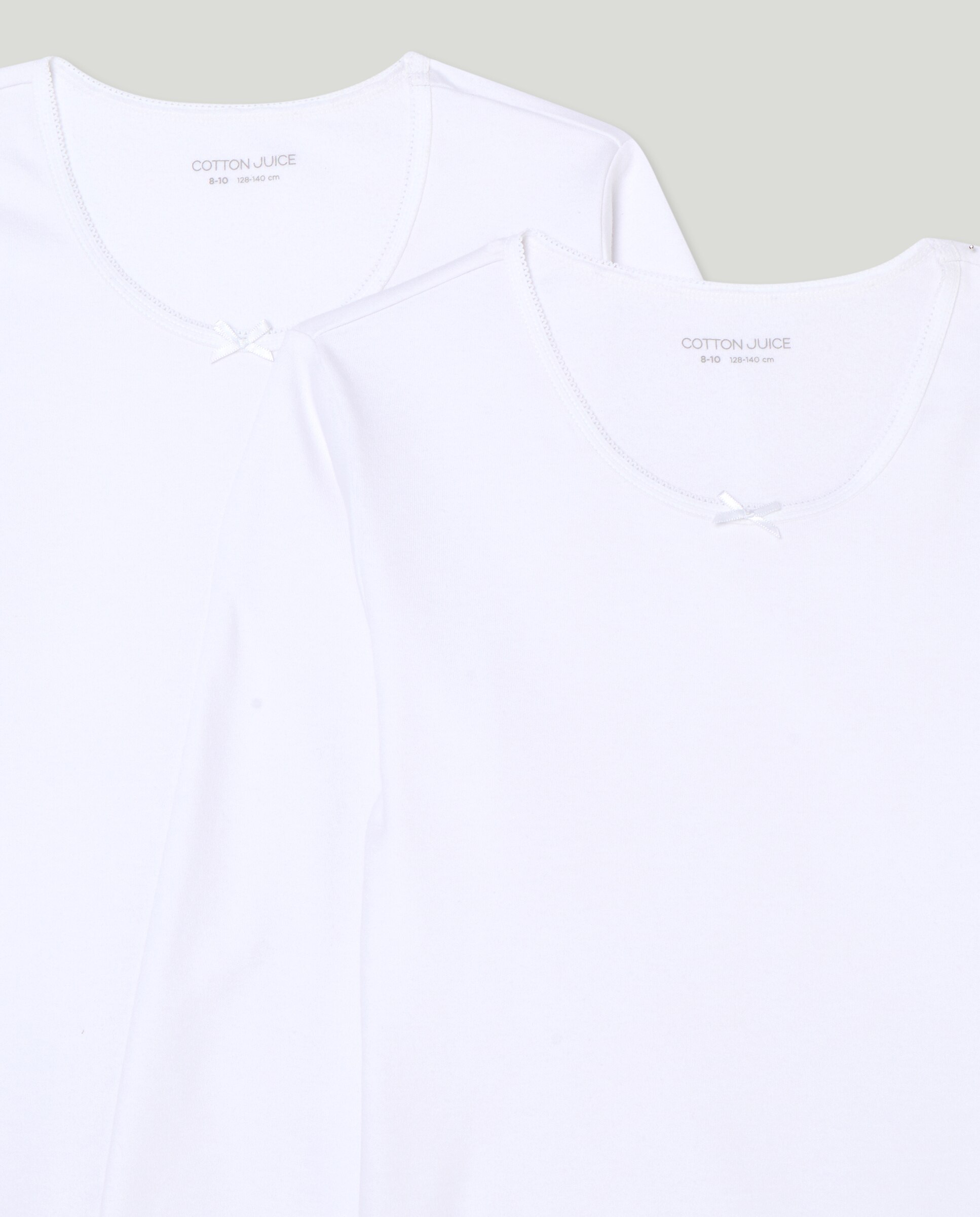 Pack de Duas Camisolas de Manga Comprida Térmicas de Felpa Branco-3