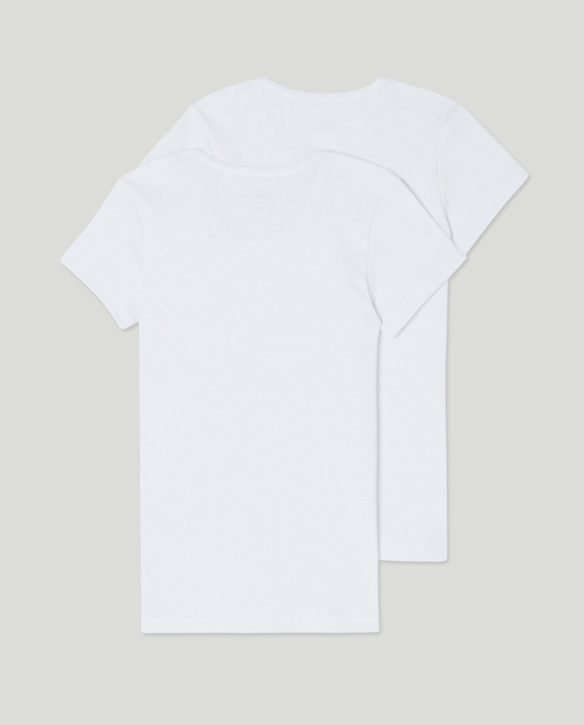 Pack 2 T-shirts Térmicas de Manga Curta e em Felpa Cotton Juice Branco-2