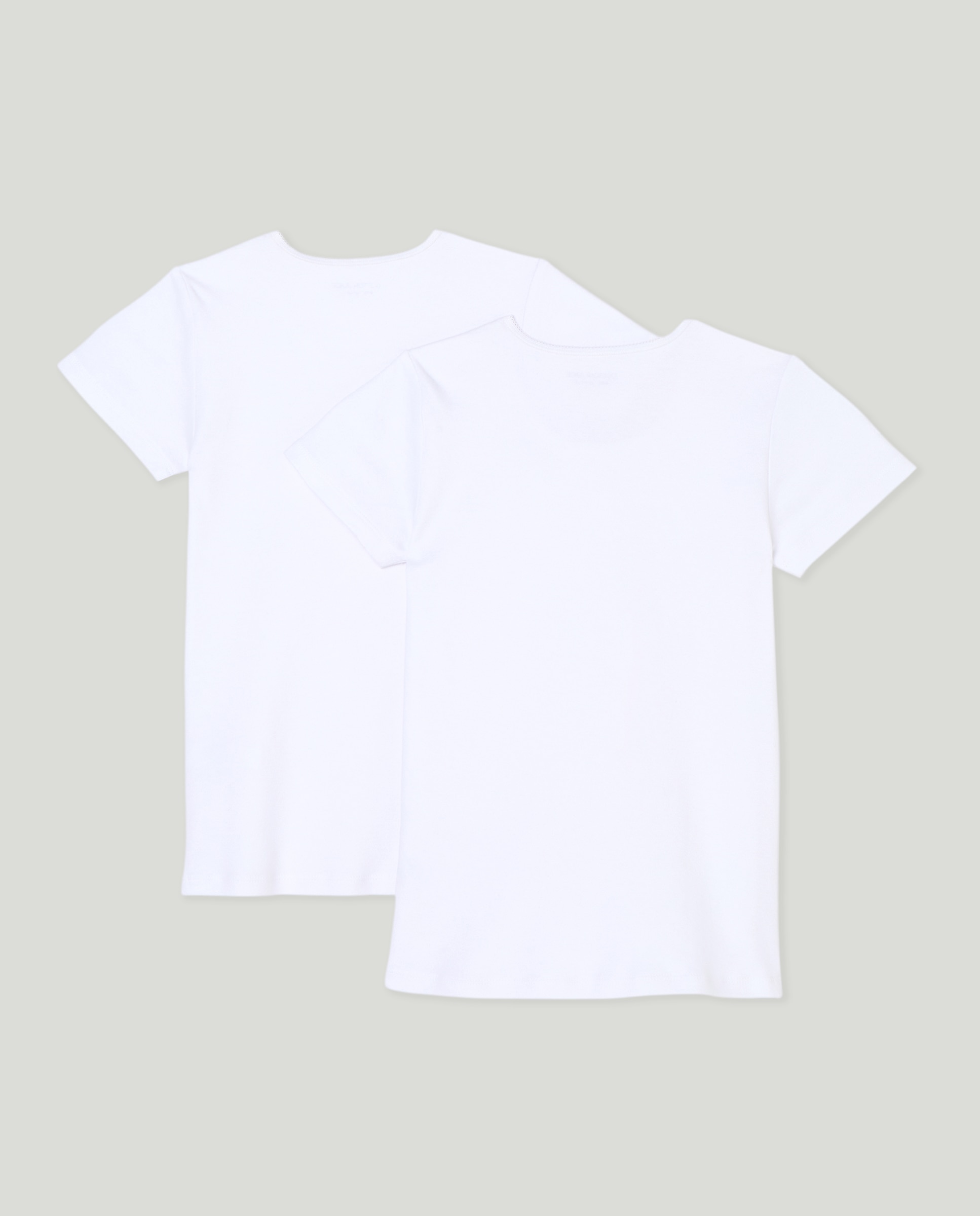Pack de Duas T-shirts de Manga Curta Térmicas de Felpa Cotton Juice Branco-2