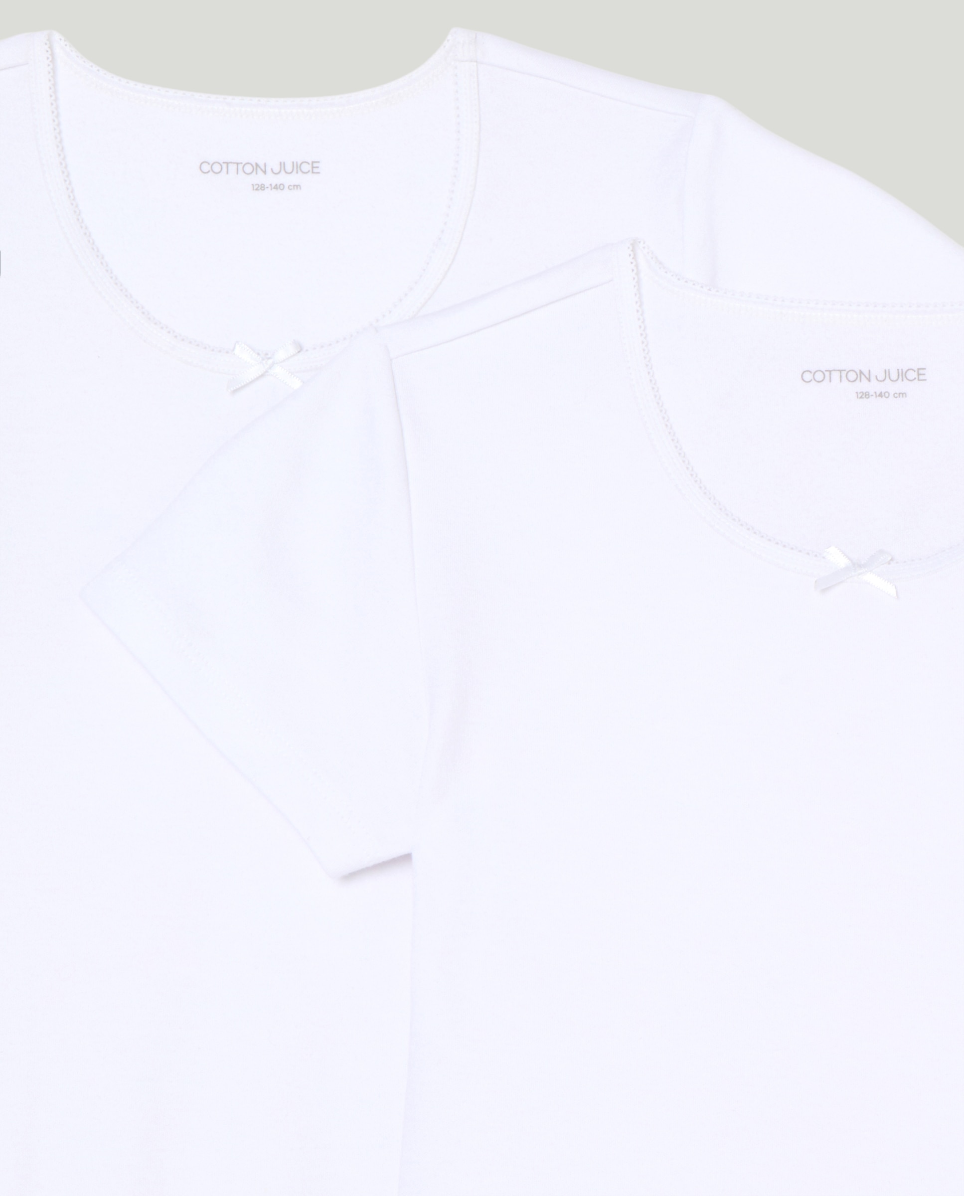 Pack de Duas T-shirts de Manga Curta Térmicas de Felpa Cotton Juice Branco-3