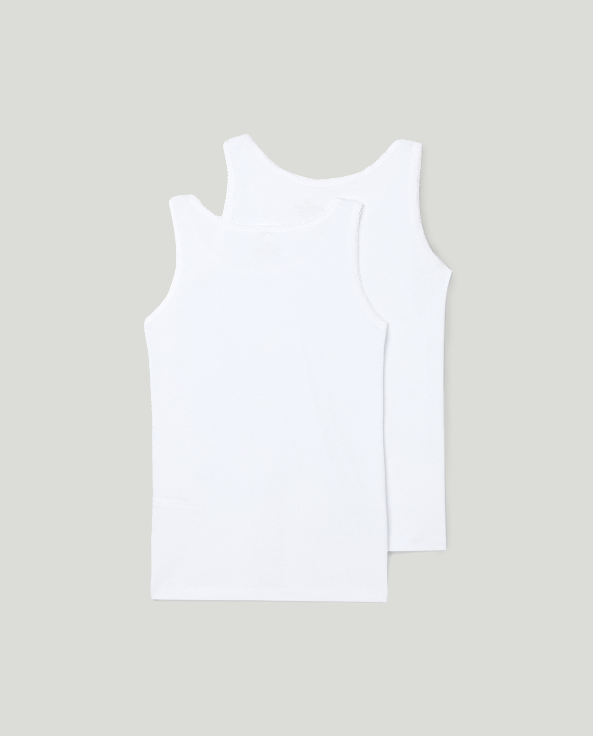 Pack de 2 T-shirts sem Mangas Cotton Juice Branco-2