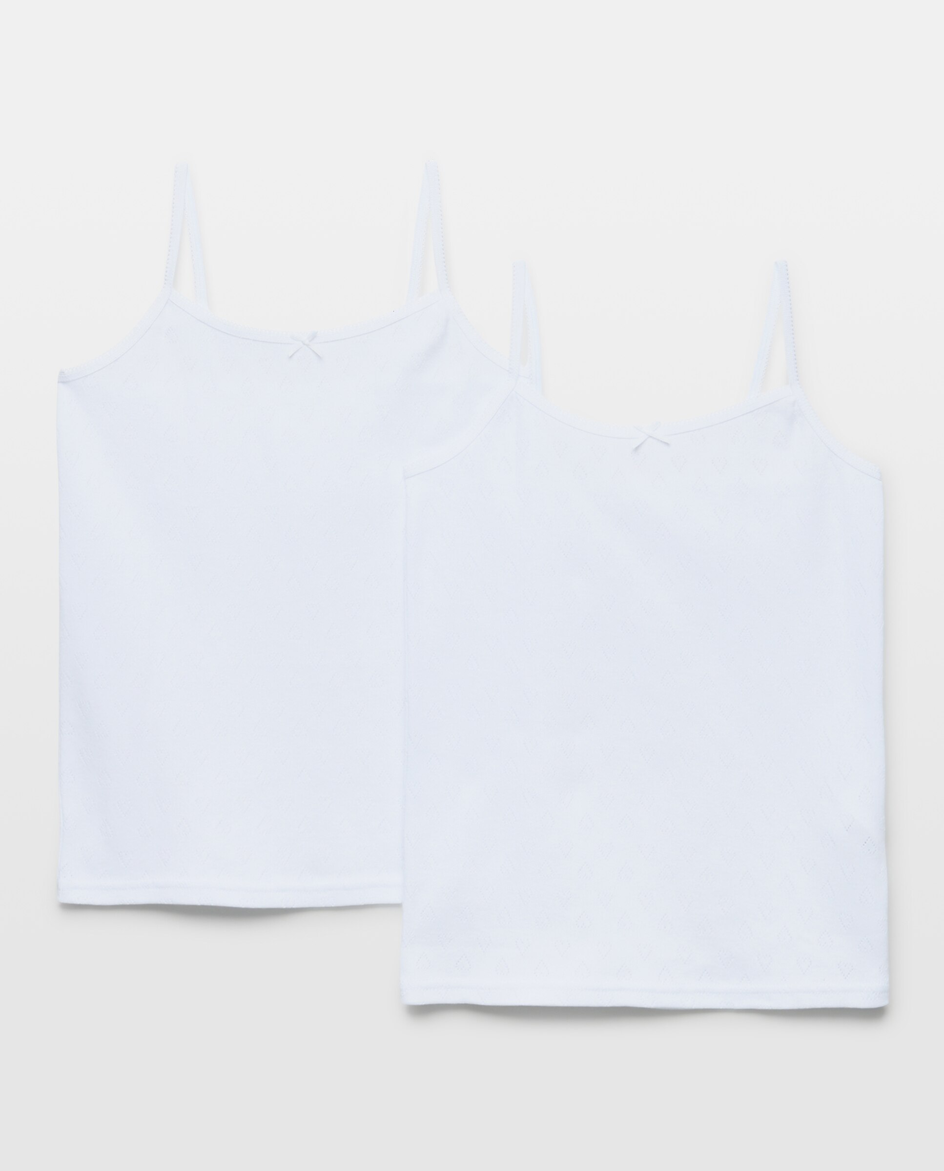 Imagem 0 de Pack de Duas T-shirts de Alças Rendilhadas com Corações