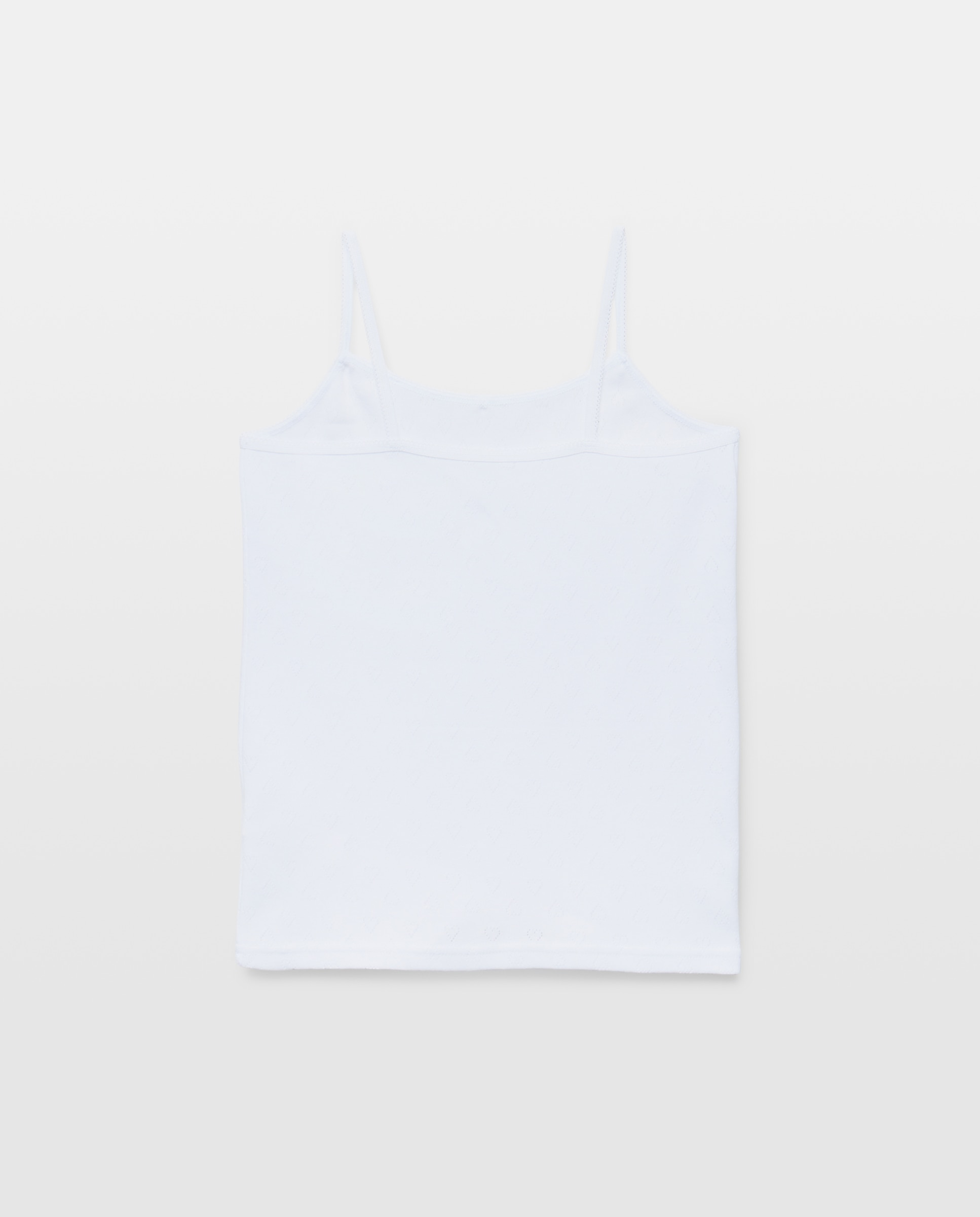 Pack de Duas T-shirts de Alças Rendilhadas com Corações Cotton Juice Branco-2