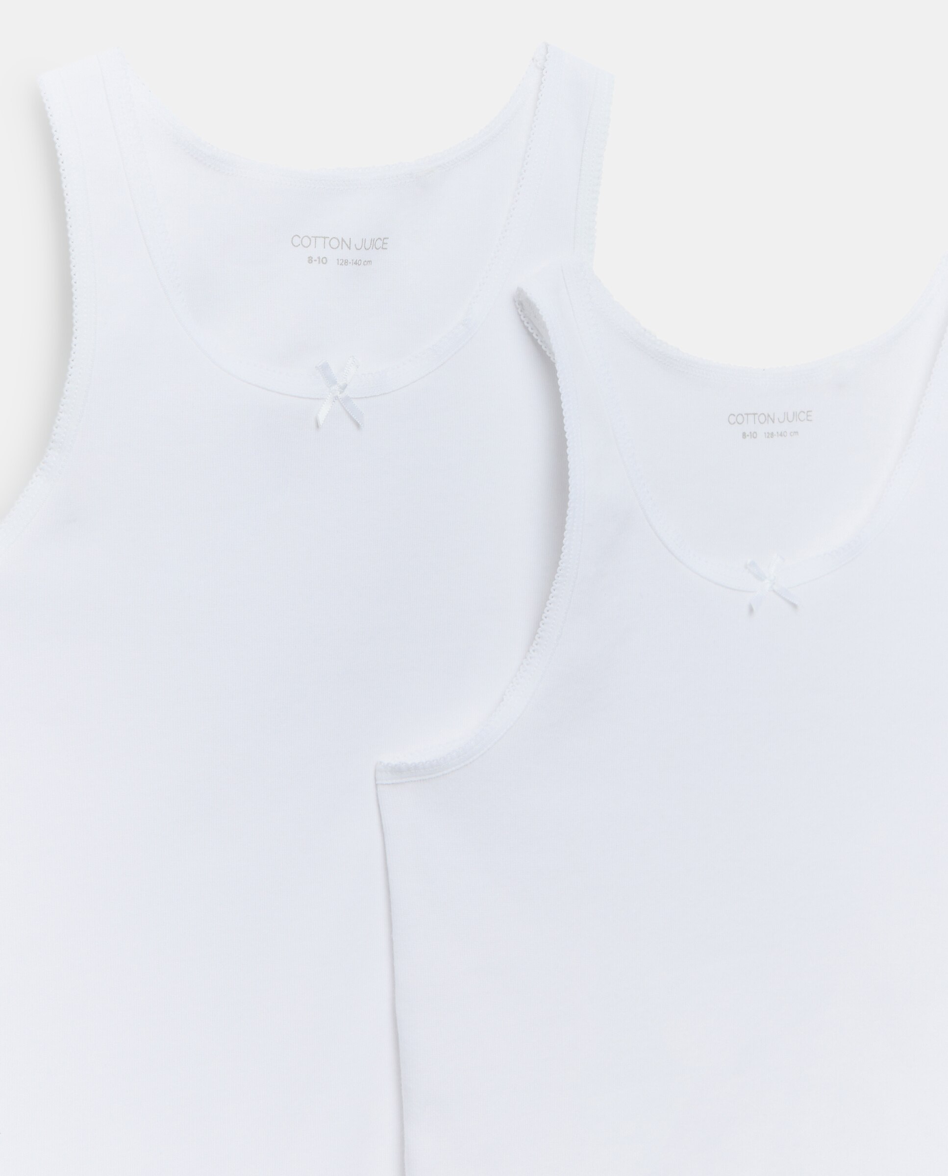 Pack de Duas T-shirts de Alças Básicas Cotton Juice Branco-3