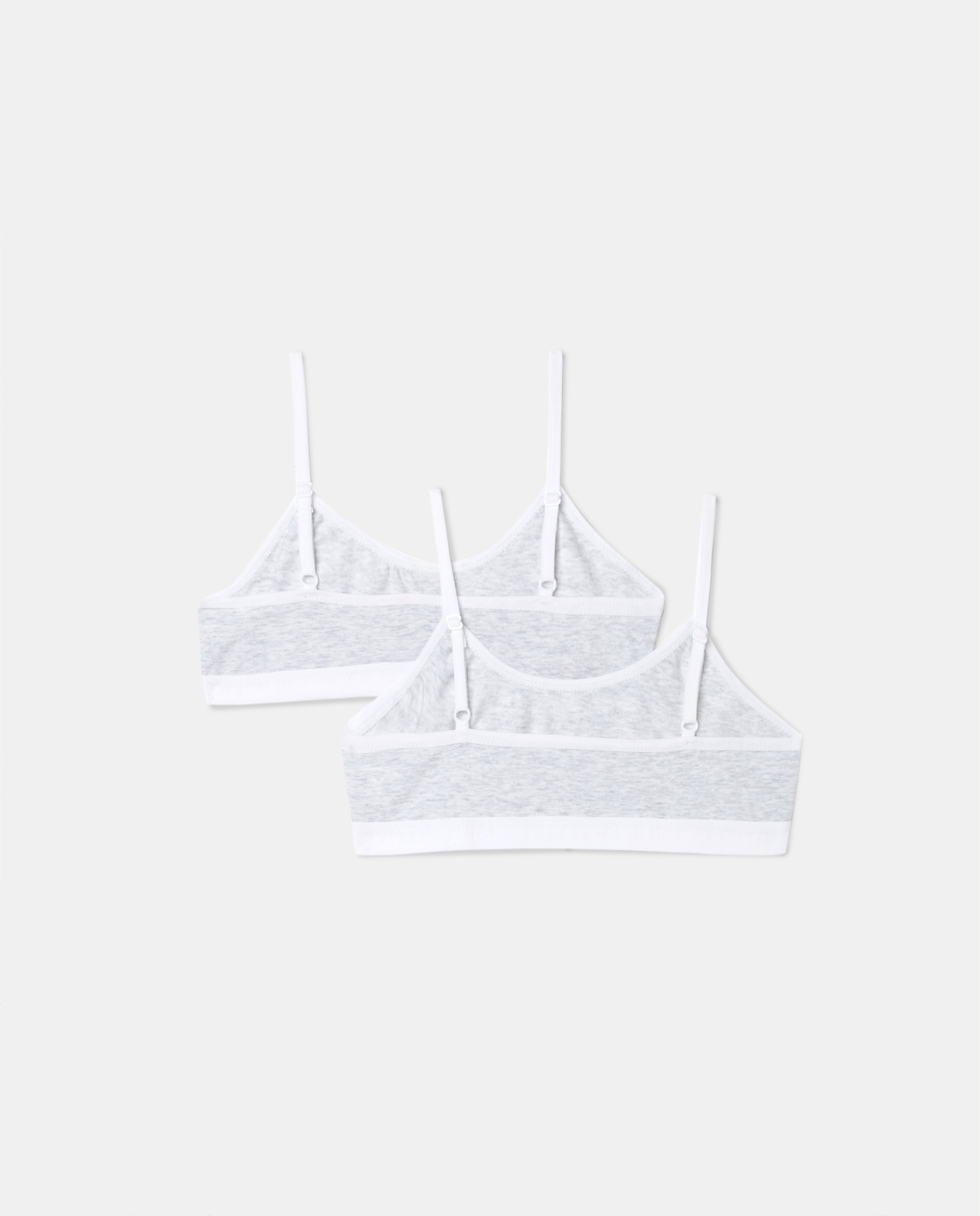 Pack de 2 Tops Lisos Cotton Juice Cinzento-2