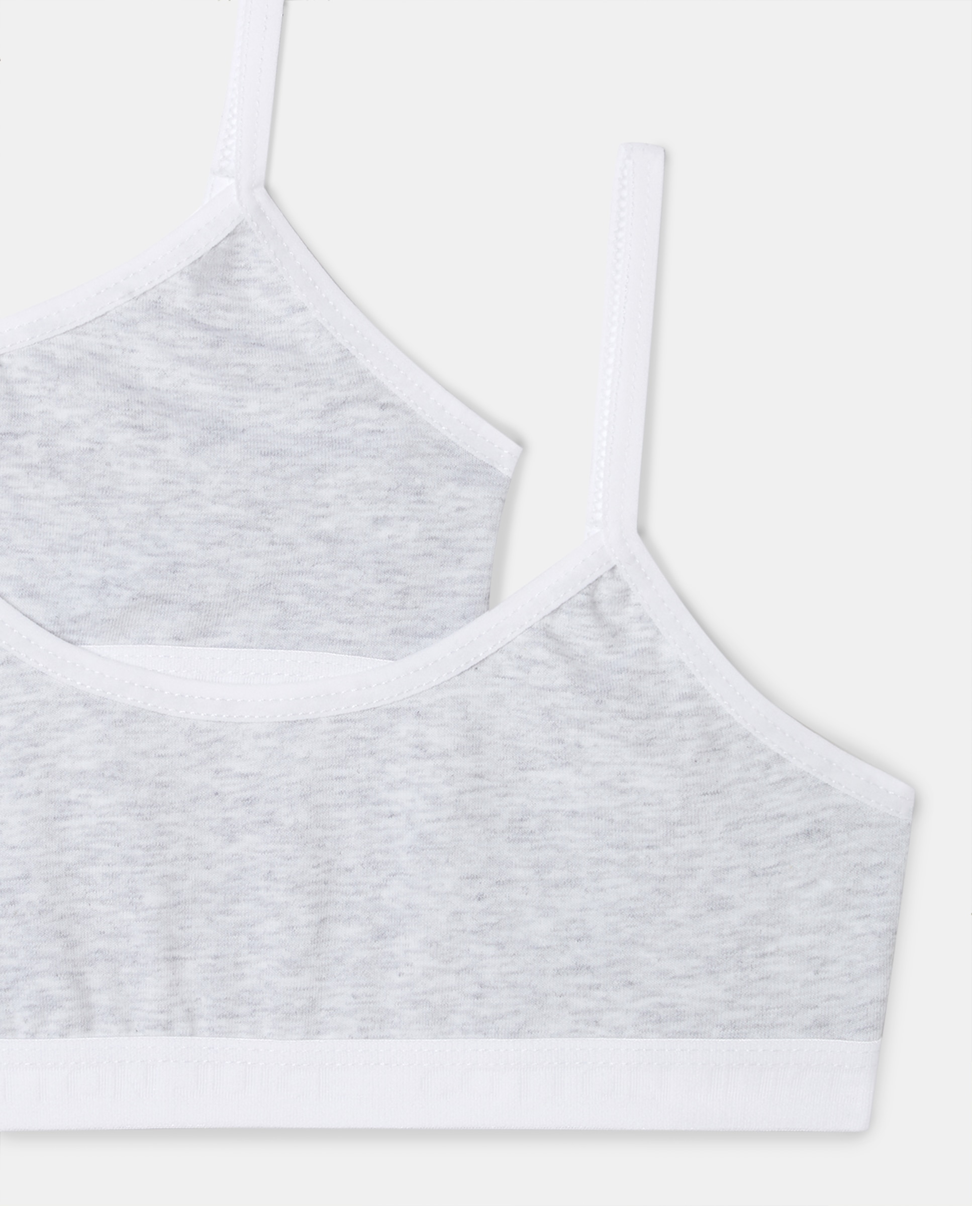 Pack de 2 Tops Lisos Cotton Juice Cinzento-3
