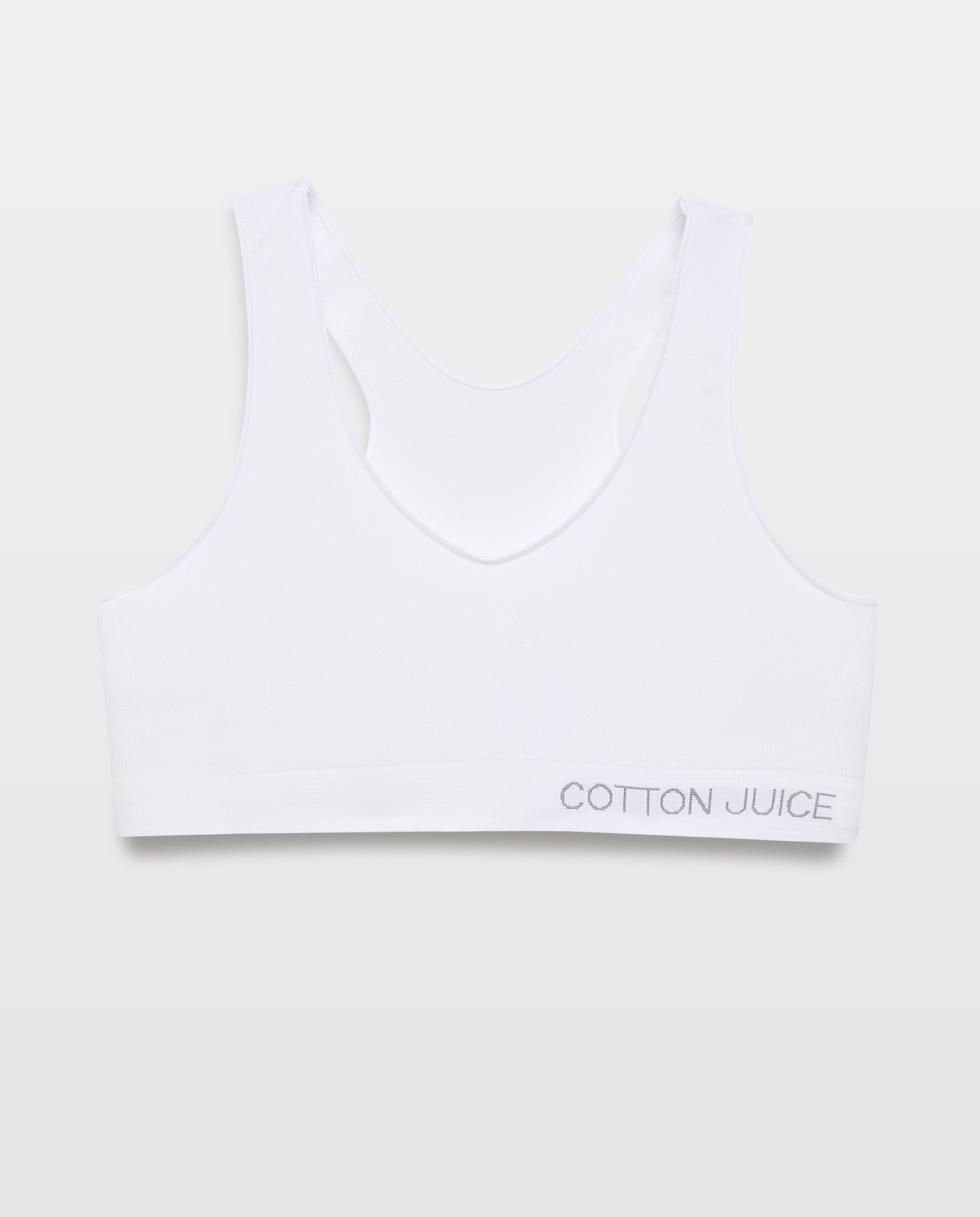 Top sin costuras de niña - Cotton Juice - Blanco Blanco-1