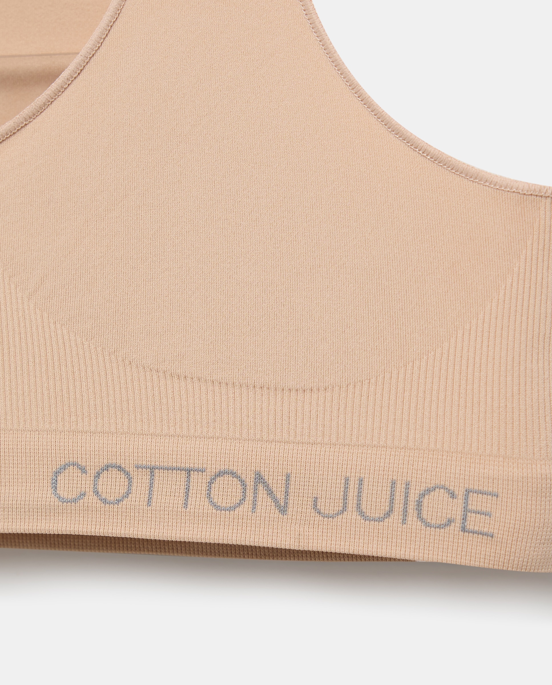 Top sem Costuras Cotton Juice Bege-3