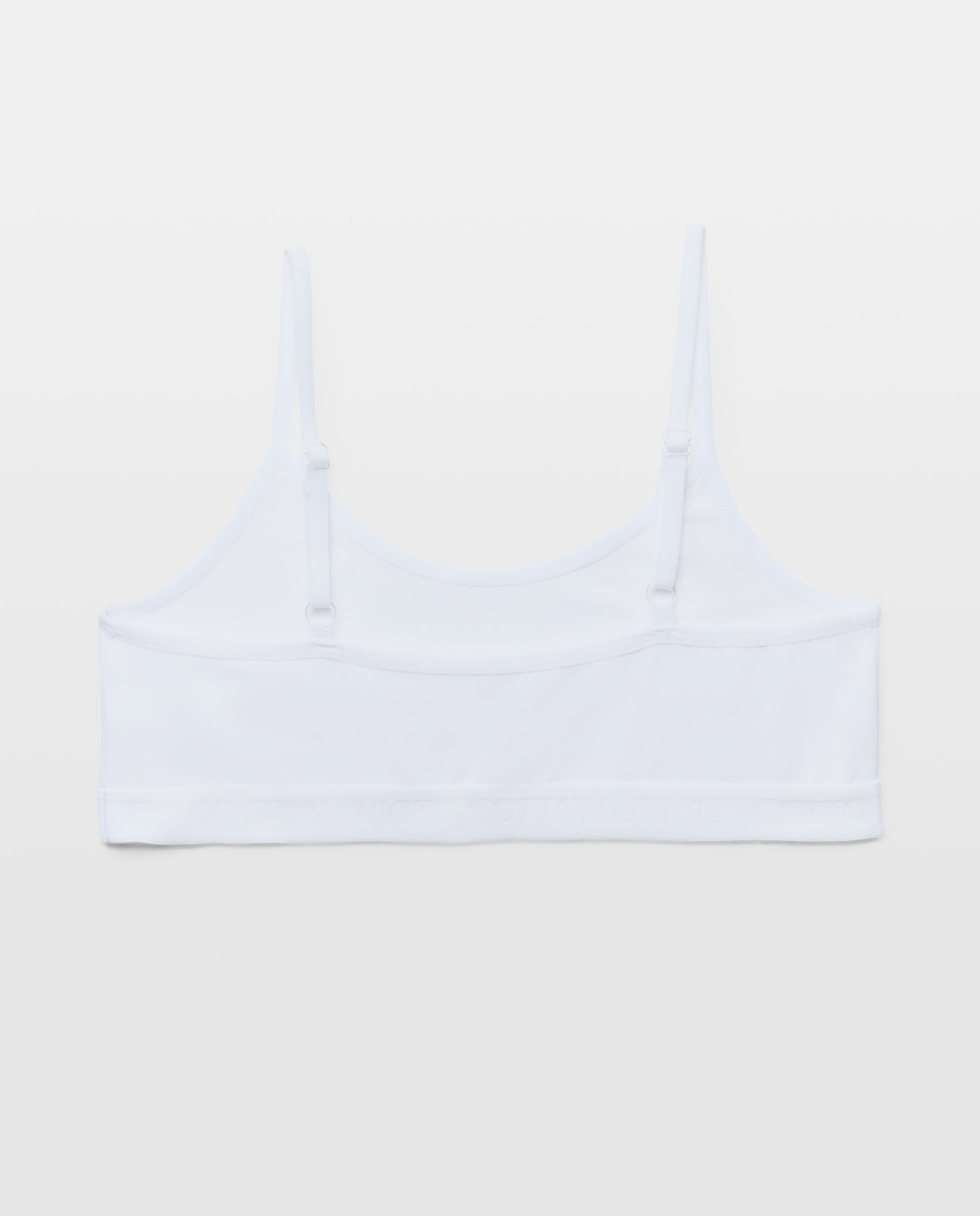 Pack de dos top lisos de niña - Cotton Juice - Blanco Blanco-2