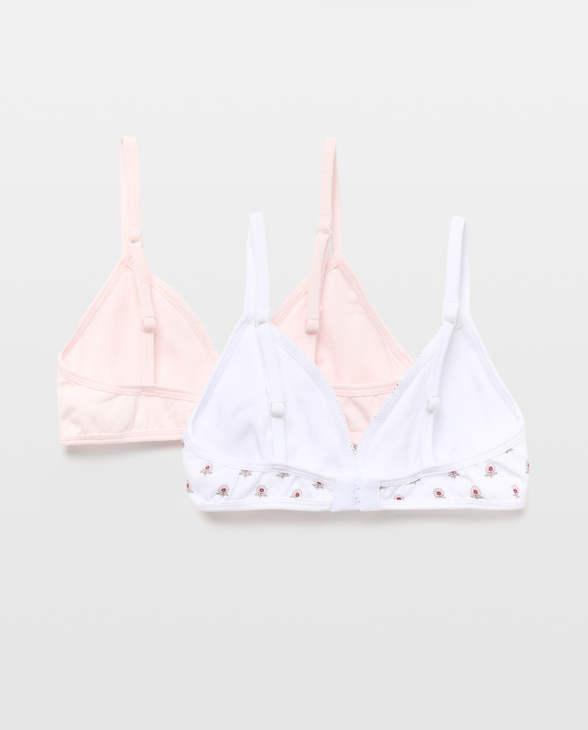 Pack de 2 Tops Triangulares com Estampado de Fantasia Cotton Juice Vermelho-2