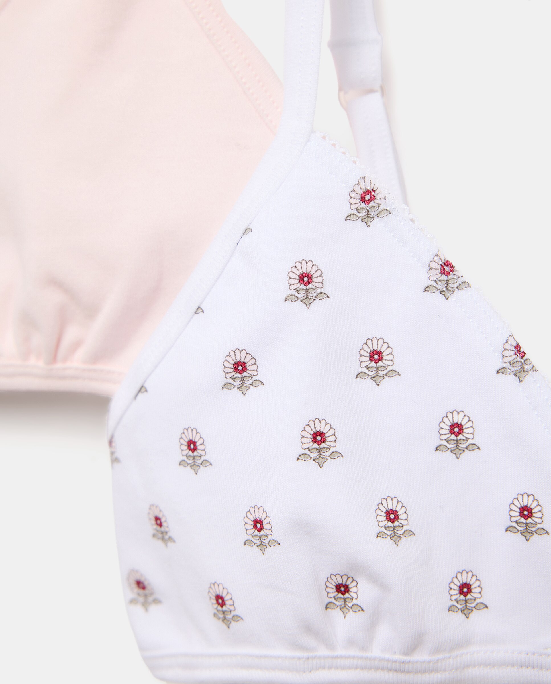 Pack de 2 Tops Triangulares com Estampado de Fantasia Cotton Juice Vermelho-3