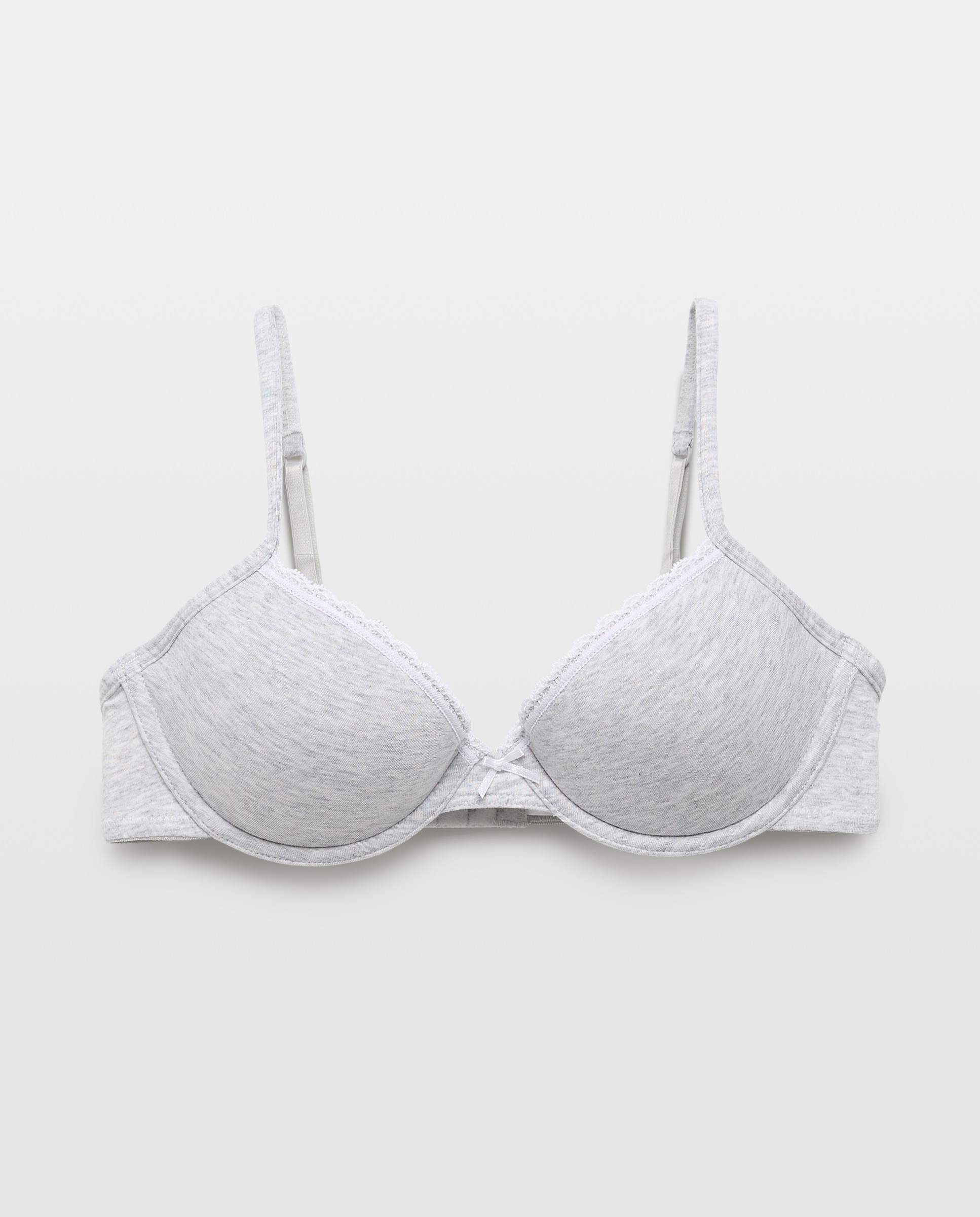 Sujetador foam con aro de niña - Cotton Juice - Gris Gris-1