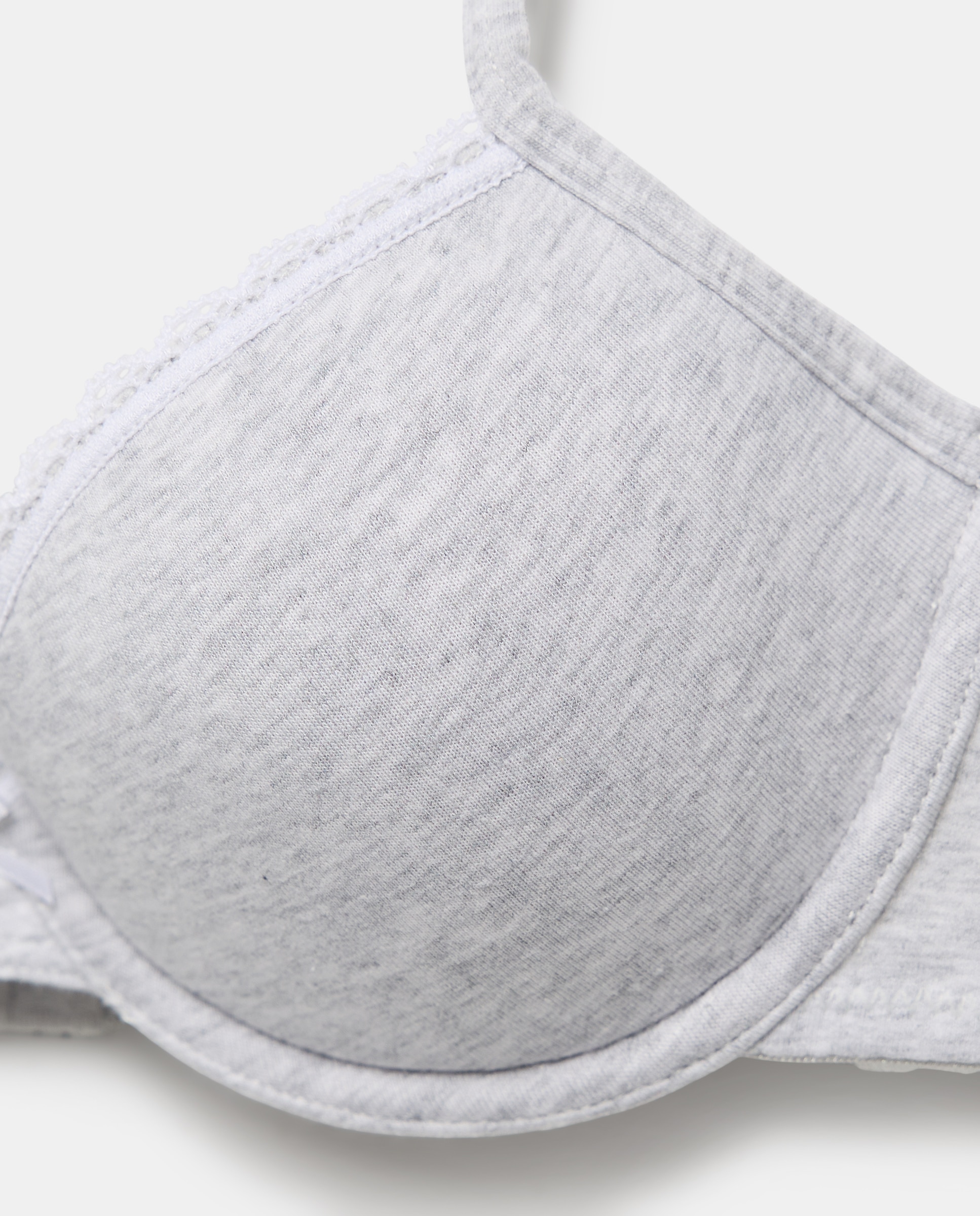Sujetador foam con aro de niña - Cotton Juice - Gris Gris-5
