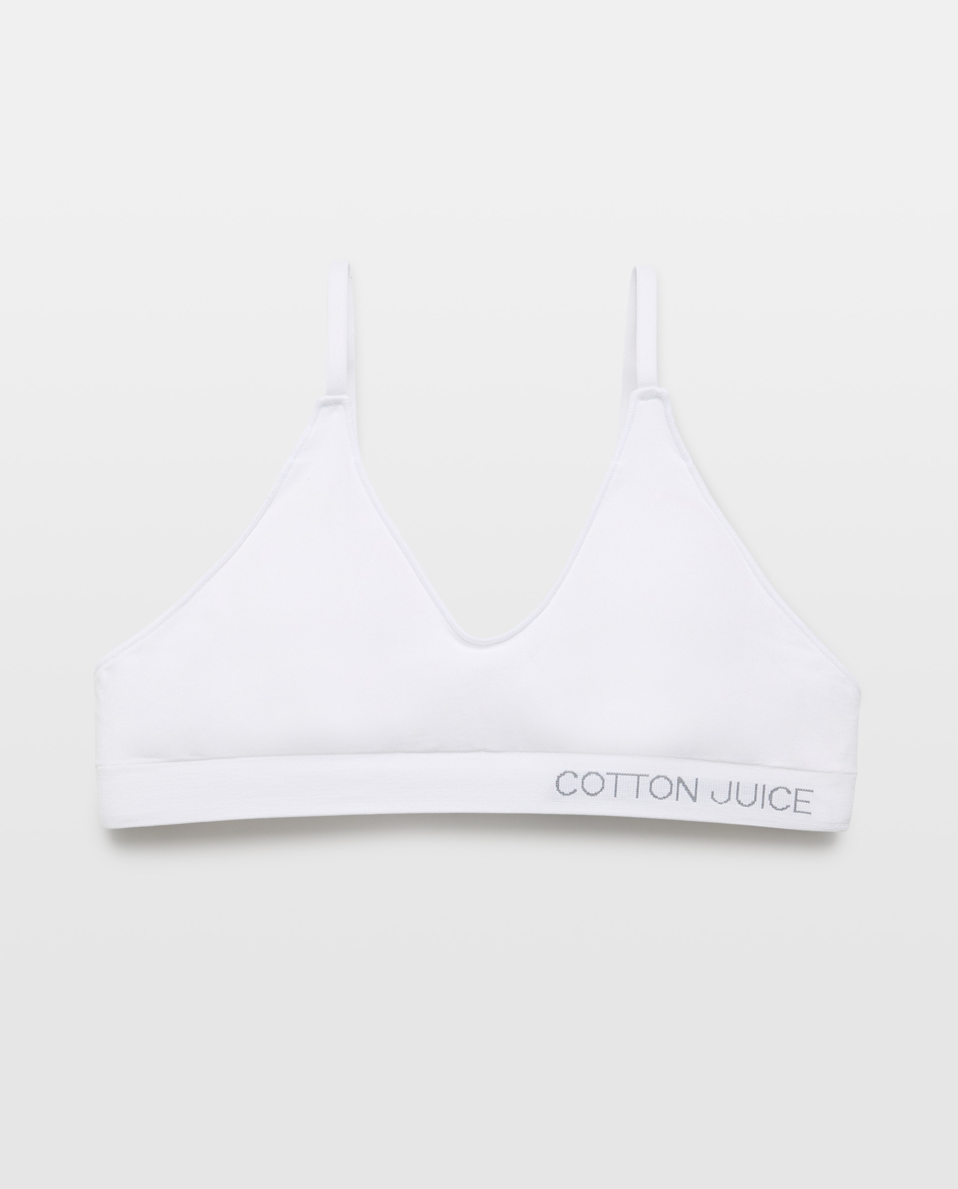 Sujetador foam extraible sin costuras niña - Cotton Juice - Blanco Blanco-1