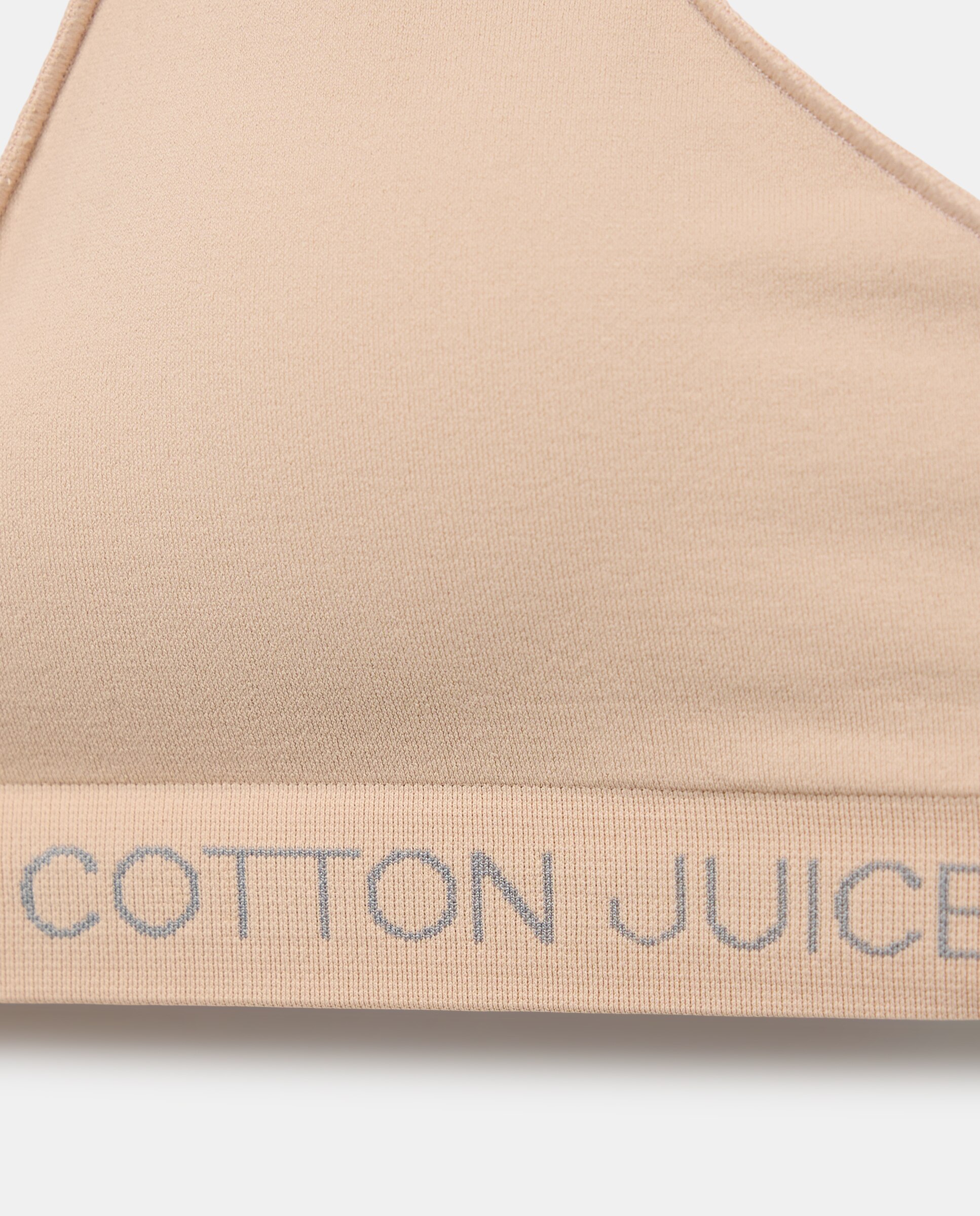 Soutien com Foam Amovível sem Costuras Cotton Juice Bege-3