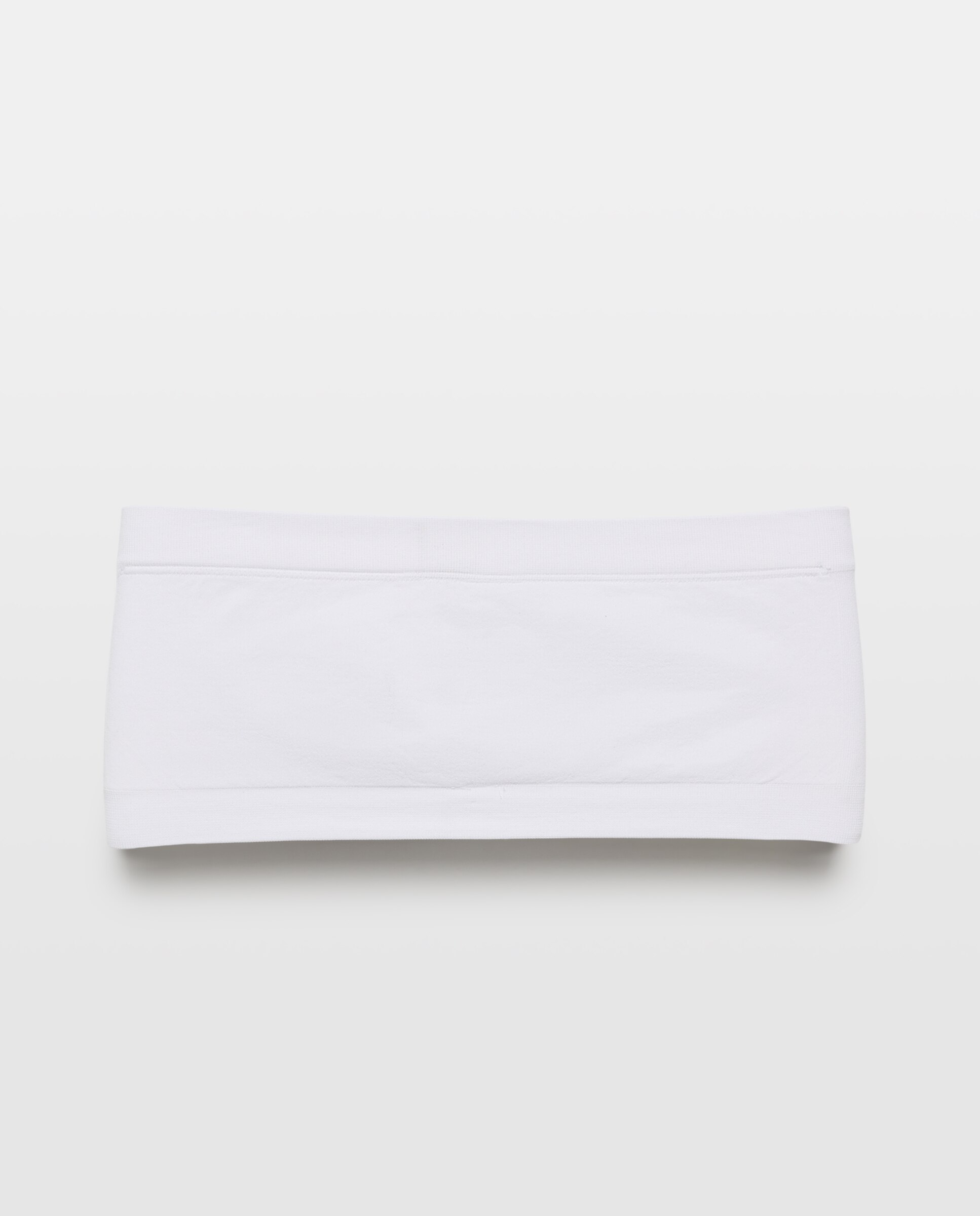 Bandeau con foam niña sin costuras - Cotton Juice - Blanco Blanco-2