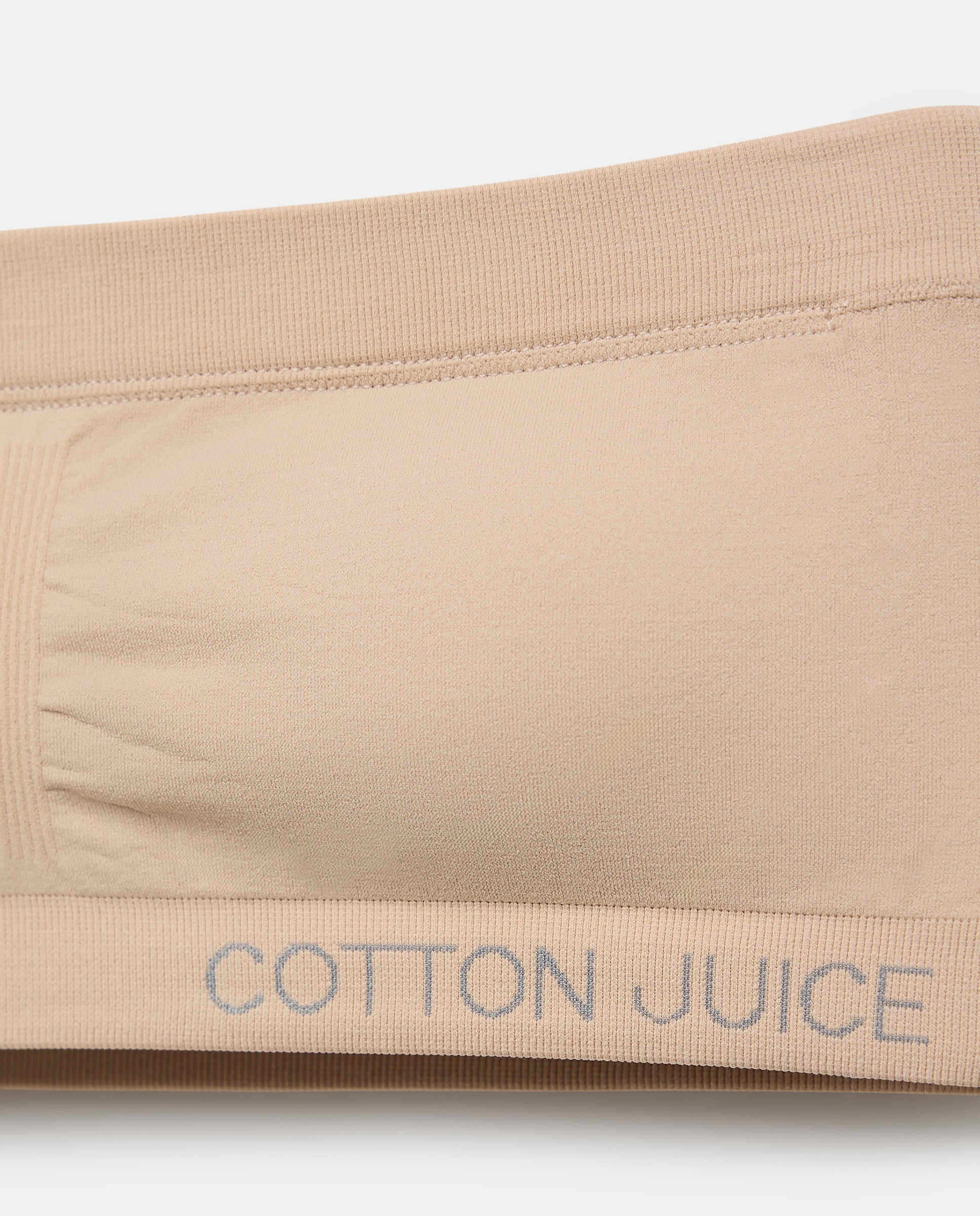 Bandeau com Espuma sem Costuras Cotton Juice Bege-3