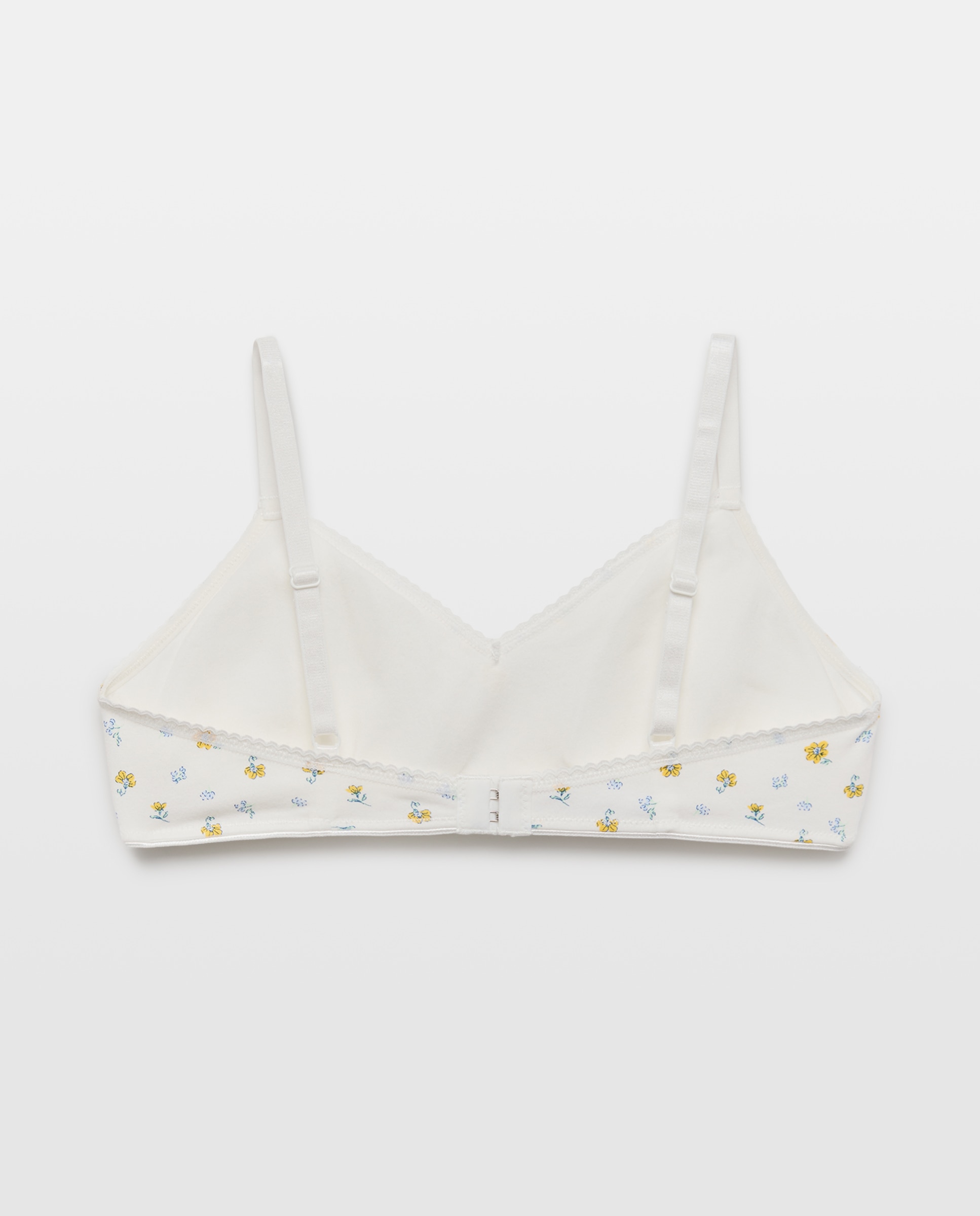 Soutien Almofadado com Estampado Floral Cotton Juice Branco-2