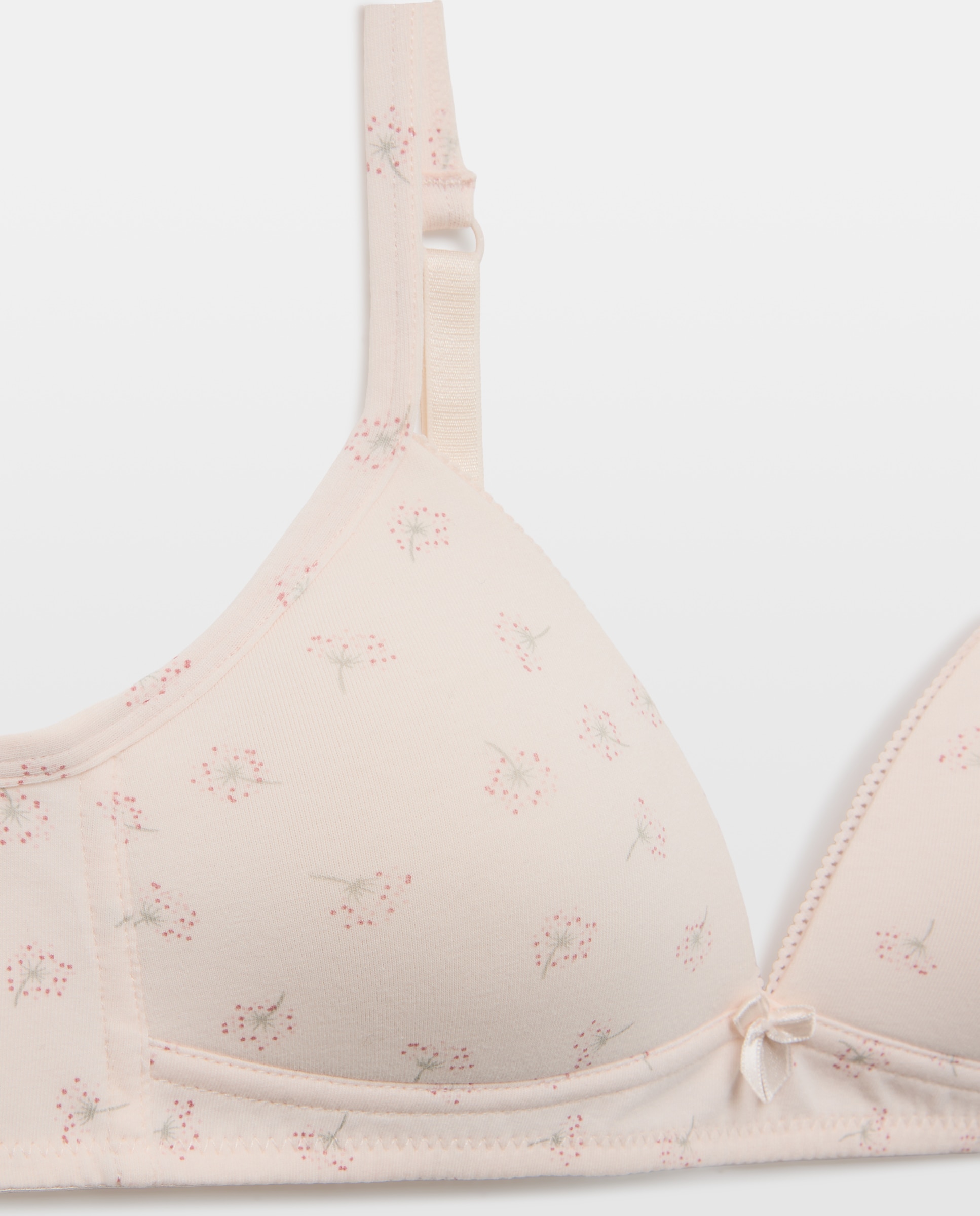 Soutien de Copa Moldada com Fantasia Floral Rosa-3