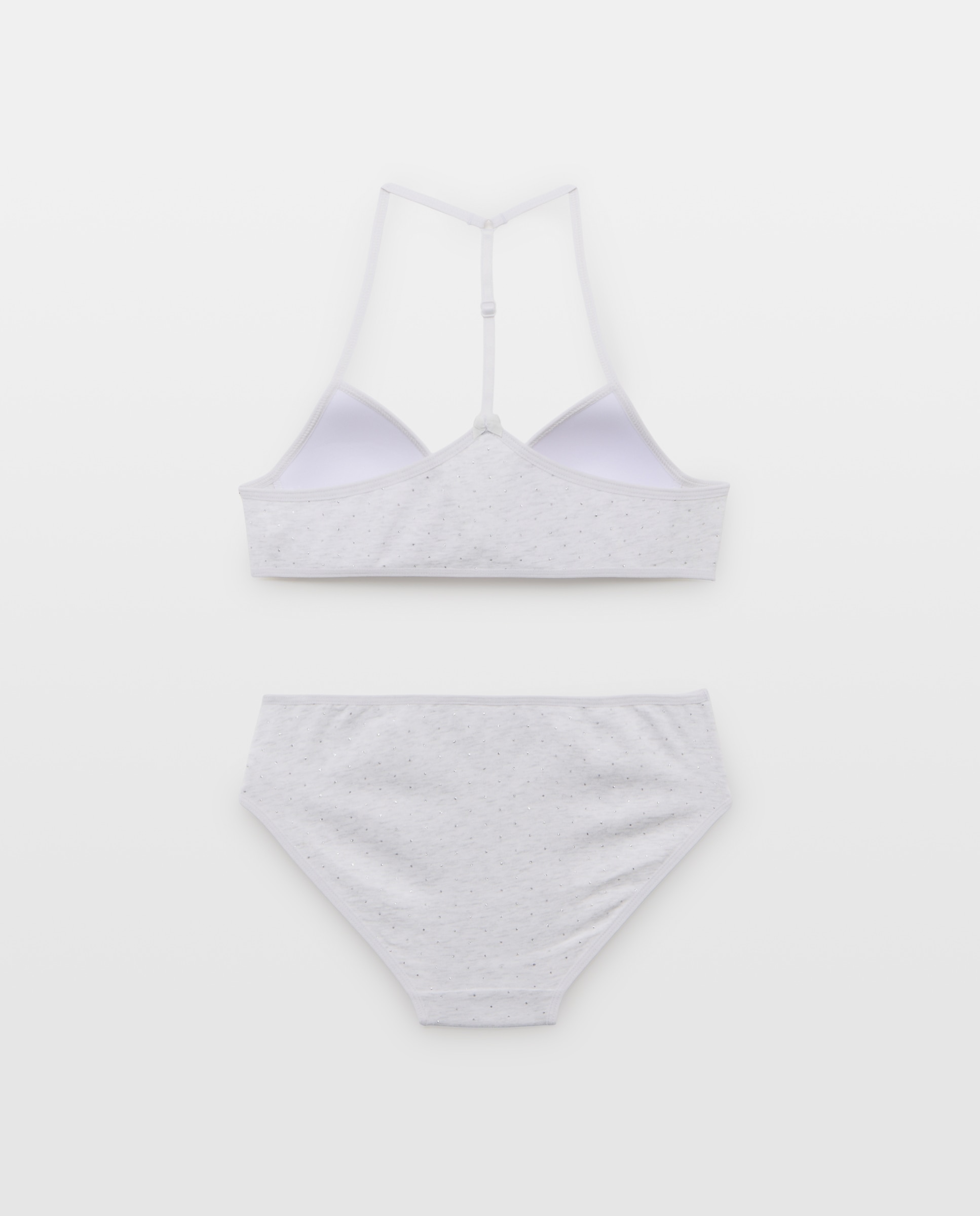 Conjunto de Soutien e Cueca Cinzento-2