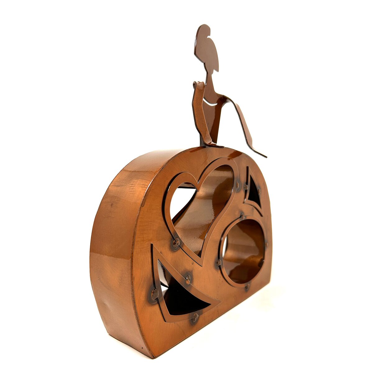 Figura Menina Forjasport 25 cm Escultura em cristal de cobre do século XXI 2