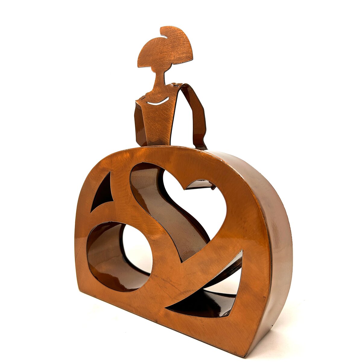 Figura Menina Forjasport 25 cm Escultura em cristal de cobre do século XXI 3