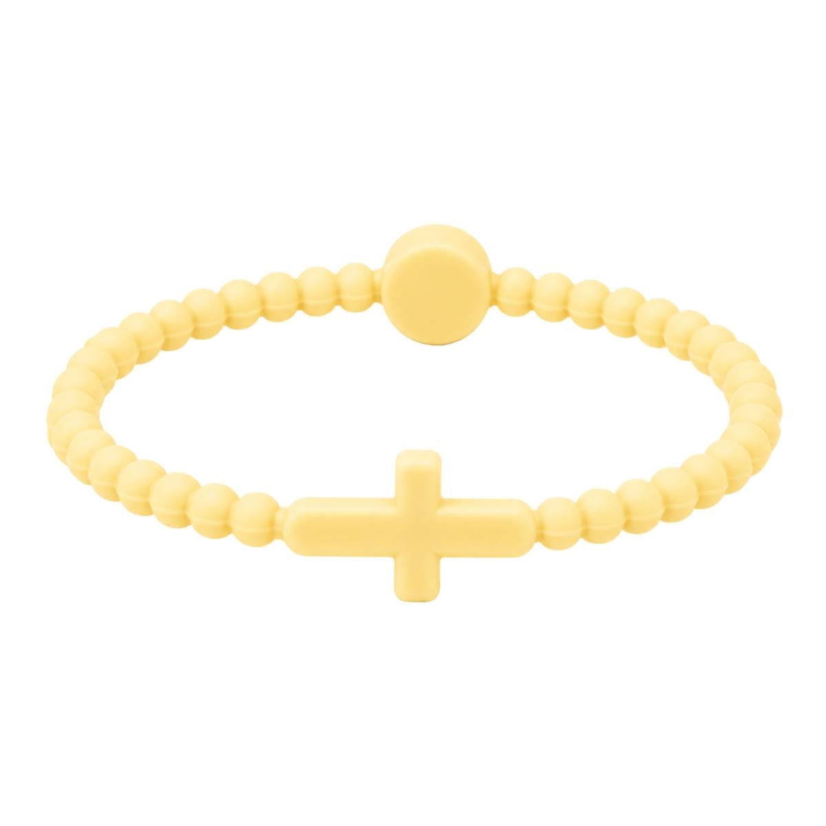 Pulsera Visita Papa León XIV cruz silicona.
