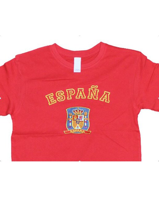 Imagem 0 de T-shirt Espanha com escudo bordado infantil