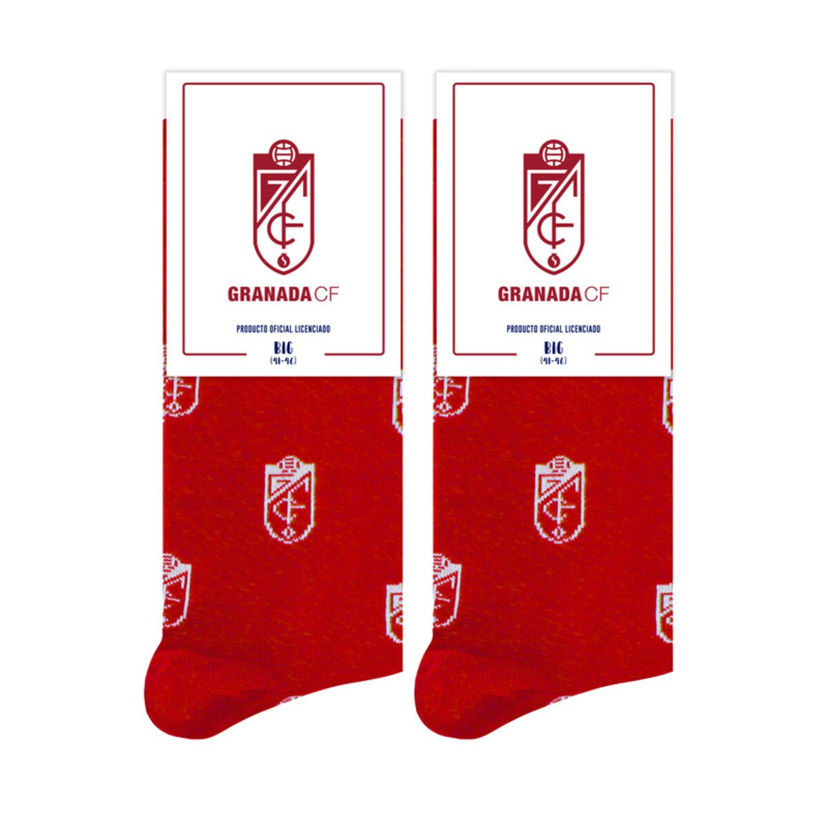 Calcetines Granada Club de Fútbol Pepe Pinreles Logo Rojo.