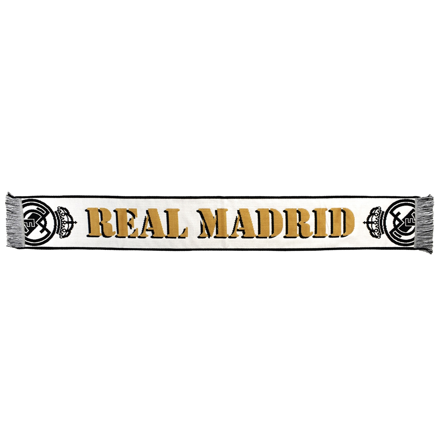 Cachecol Real Madrid C.F. - Branco/Letras Dourado 1