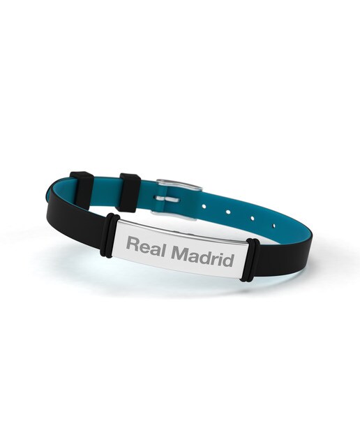 Pulseira Real Madrid Club de Futebol Fashion Preta Ajustável para Homem, Mulher e Criança 1