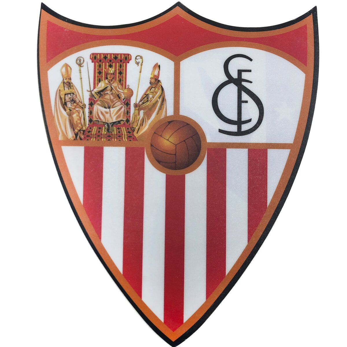 Tapete de rato Sevilla Fútbol Club em forma de escudo 2