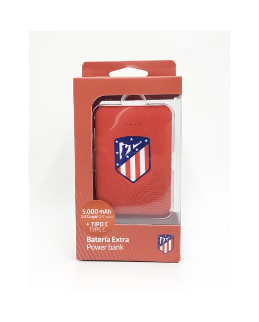Imagem 0 de Power Bank 5000 mAh Tipo C Atlético de Madrid Escudo