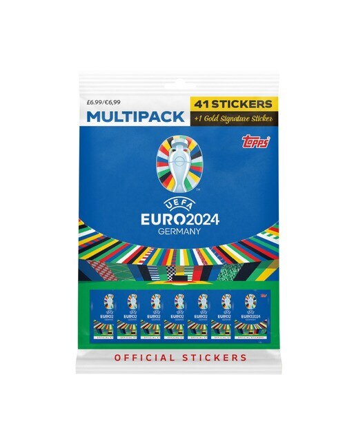 Multipack Euro 2024 Match Attax com 6 pacotes de autocolantes mais 1 pacote com autocolantes especiais 1