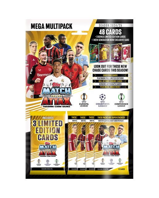 Mega embalagem múltipla de cartões Champions 2024-25 Match Attax 1