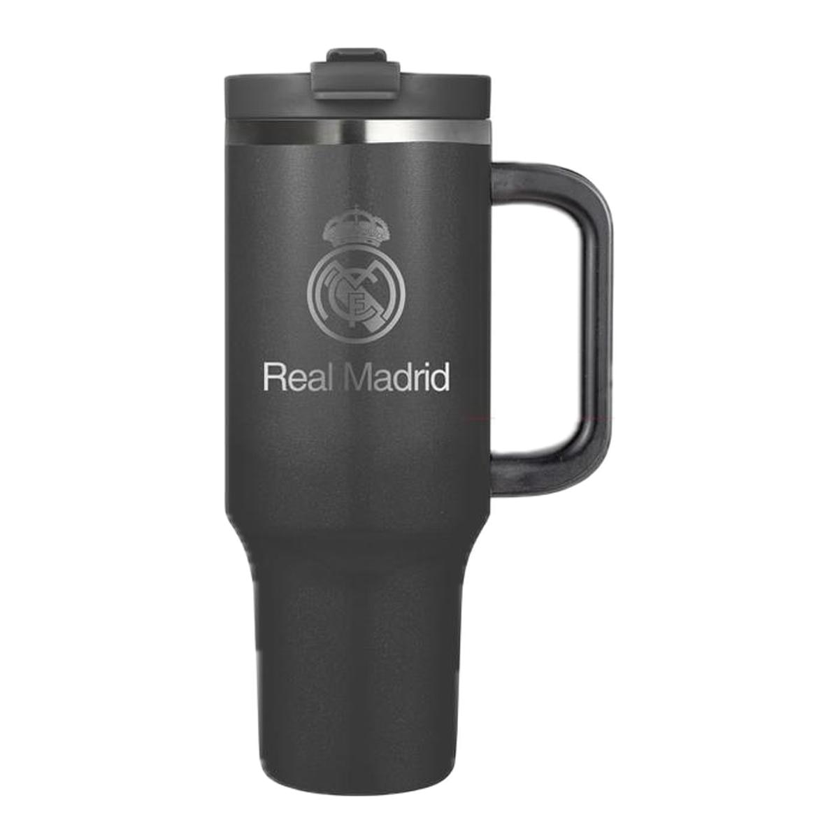 Imagem 0 de Copo térmico do Real Madrid C.F. com pega e palhinha