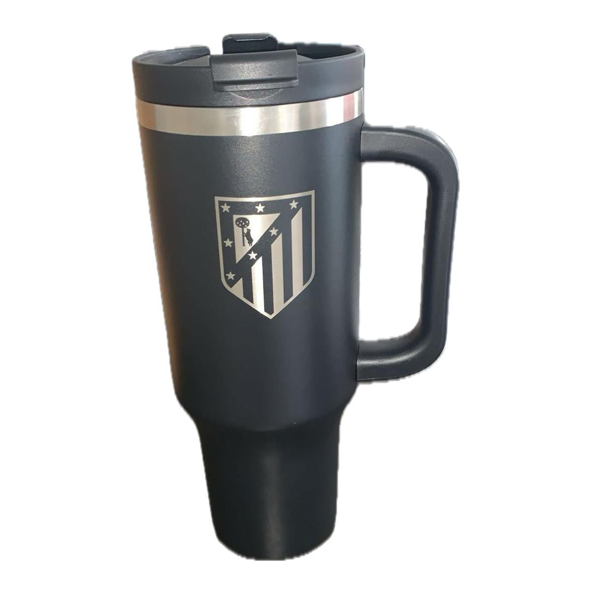 Copo térmico do Atlético de Madrid C.F. com cabo e palha 2