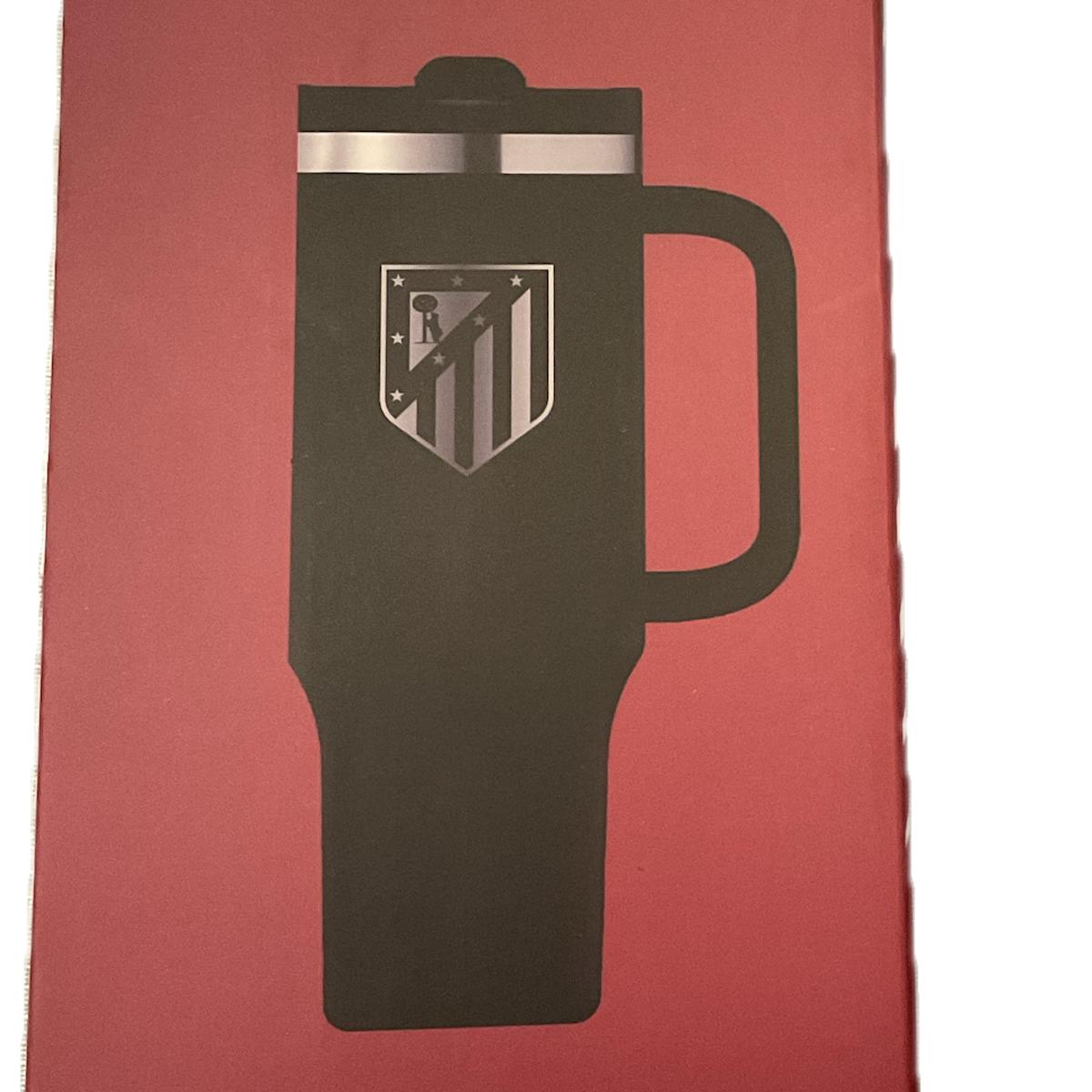 Copo térmico do Atlético de Madrid C.F. com cabo e palha 4