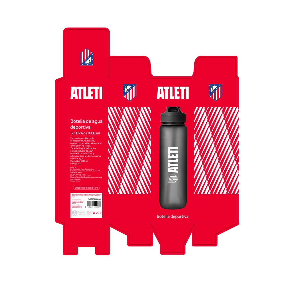 Garrafa desportiva tritan de plástico do Atlético de Madrid C.F. 6