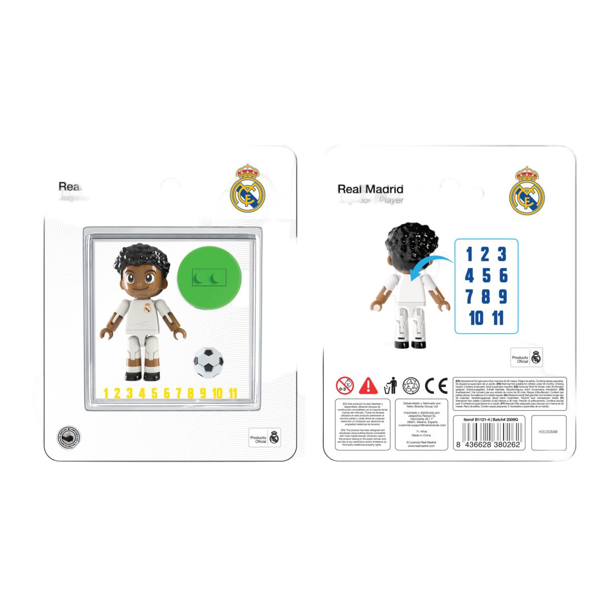 Figura Jogador M4 Real Madrid C.F. Articulado Cabelo Moreno Cacheado 1