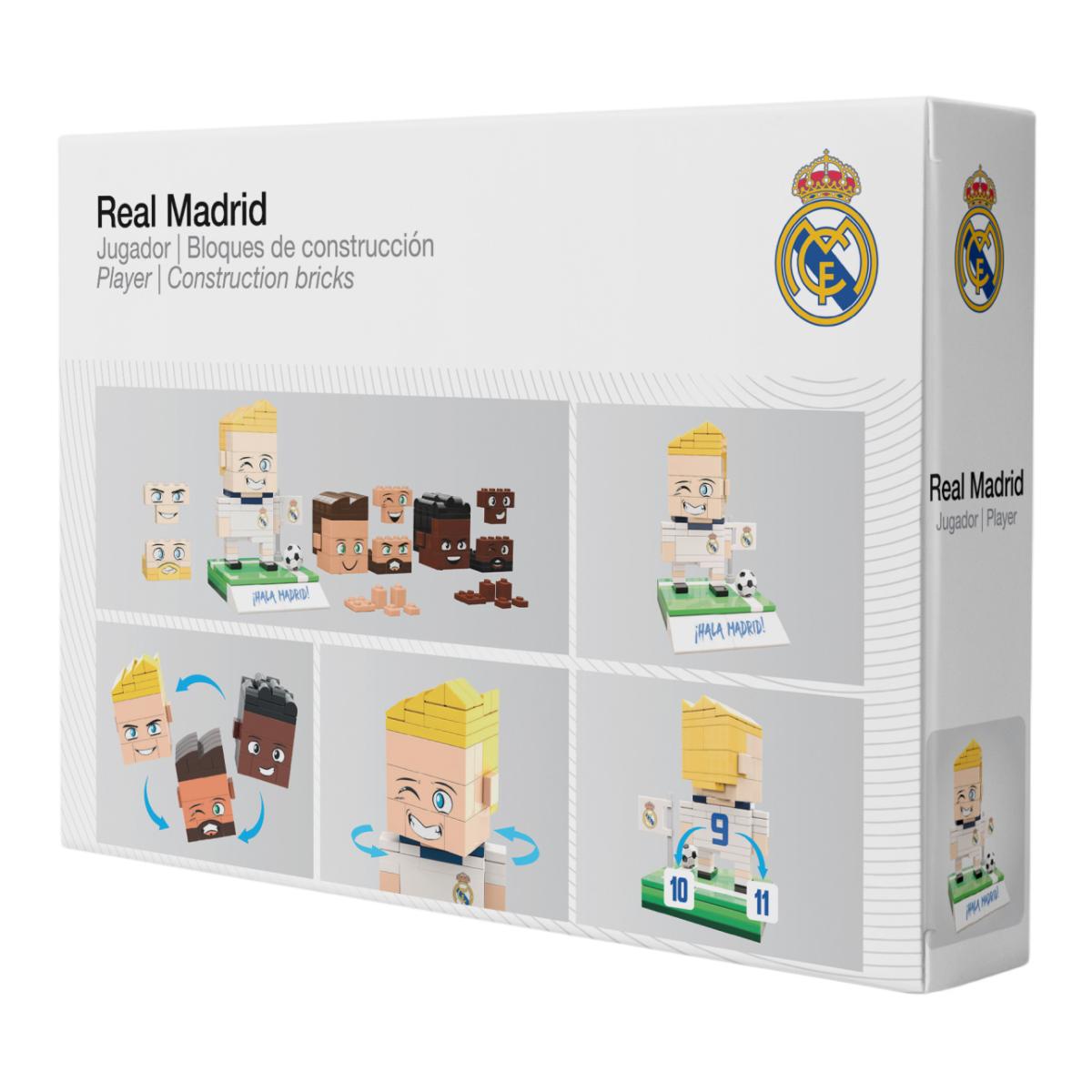 Real Madrid CF – Figura De Jugador Con Partes Intercambiables, Set De Construcción De 210 Piezas Para Niños De 7+ Años, Licencia Oficial
