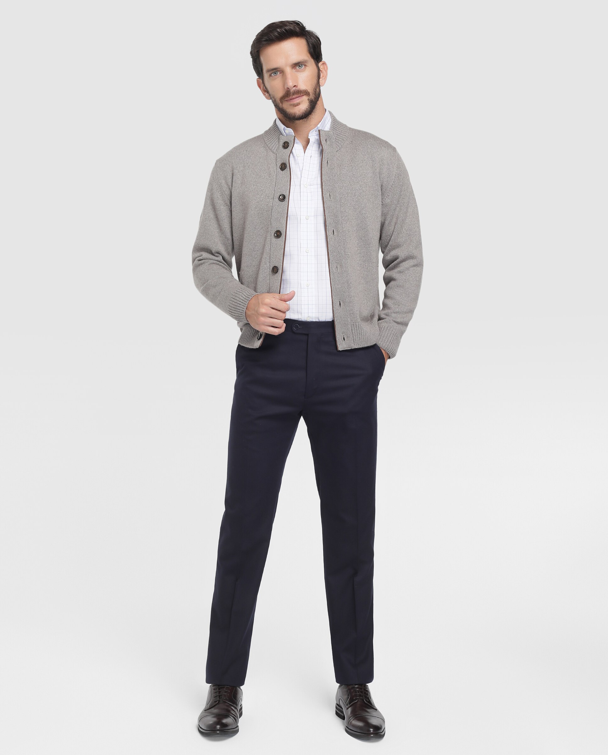 Pantalón de hombre de vestir gris - Mirto - Azul marino Azul marino-4