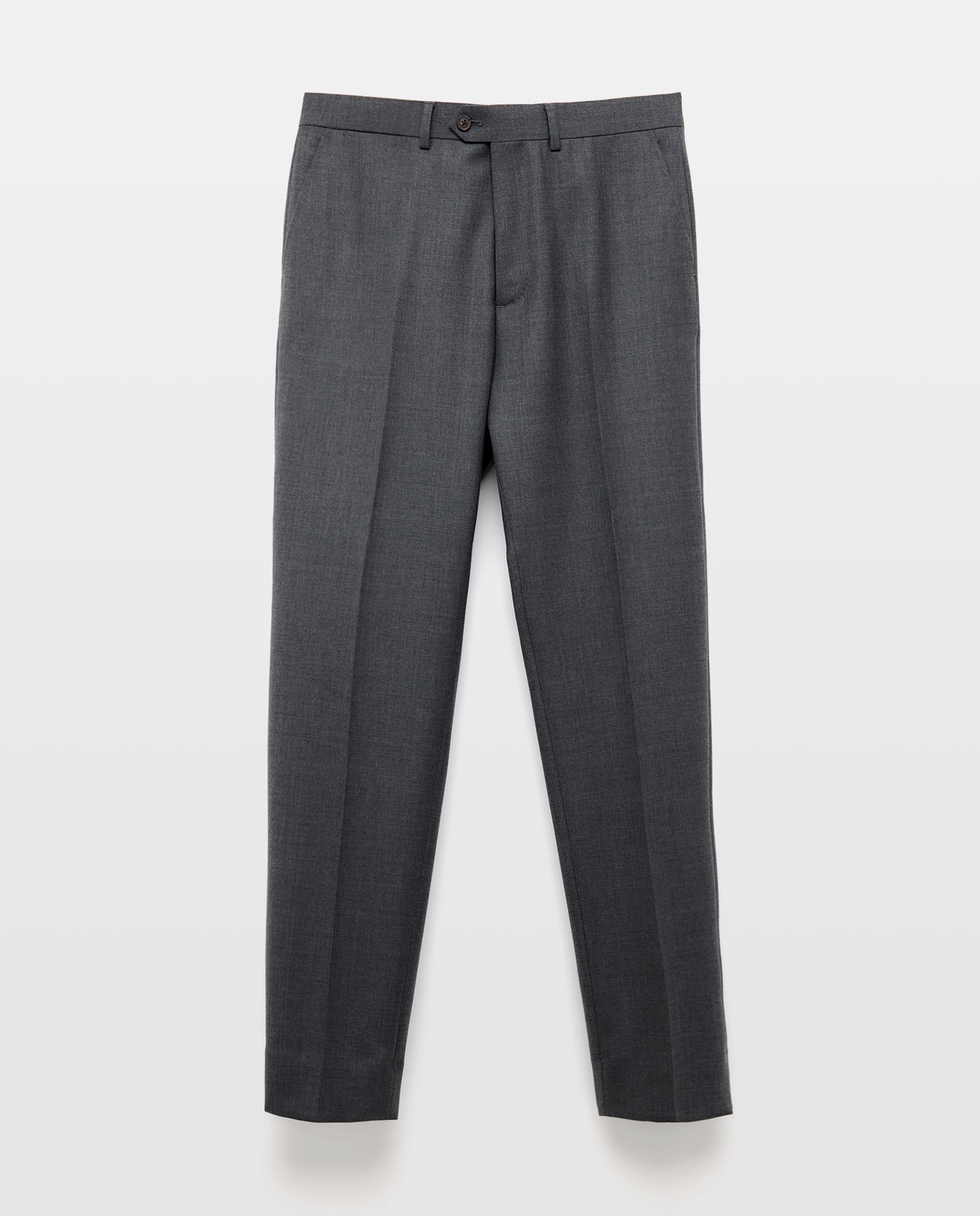 Calças Formais Slim Fit Cinzento-4